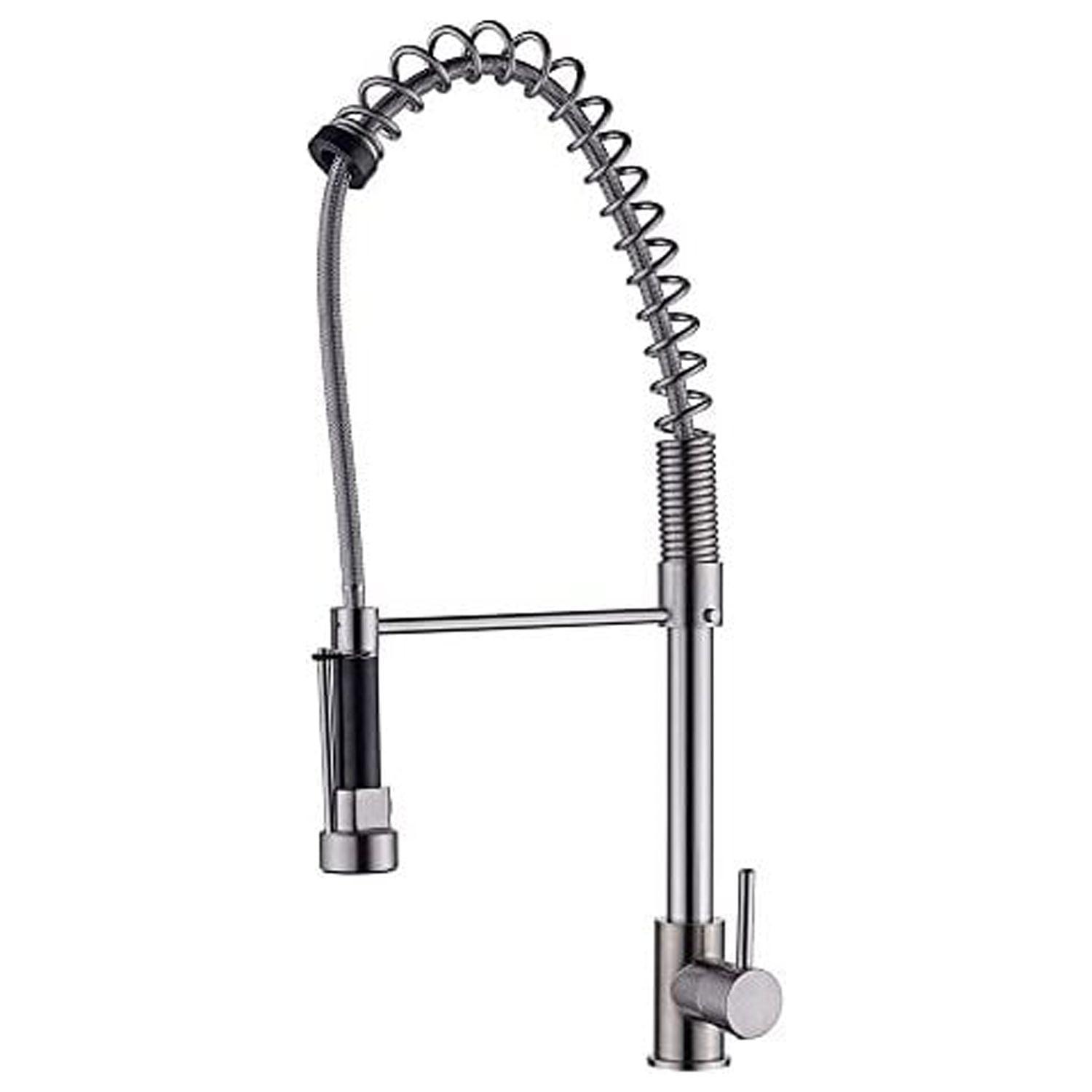 Brushed Nickel Modern Deck Mounted Kitchen Faucet