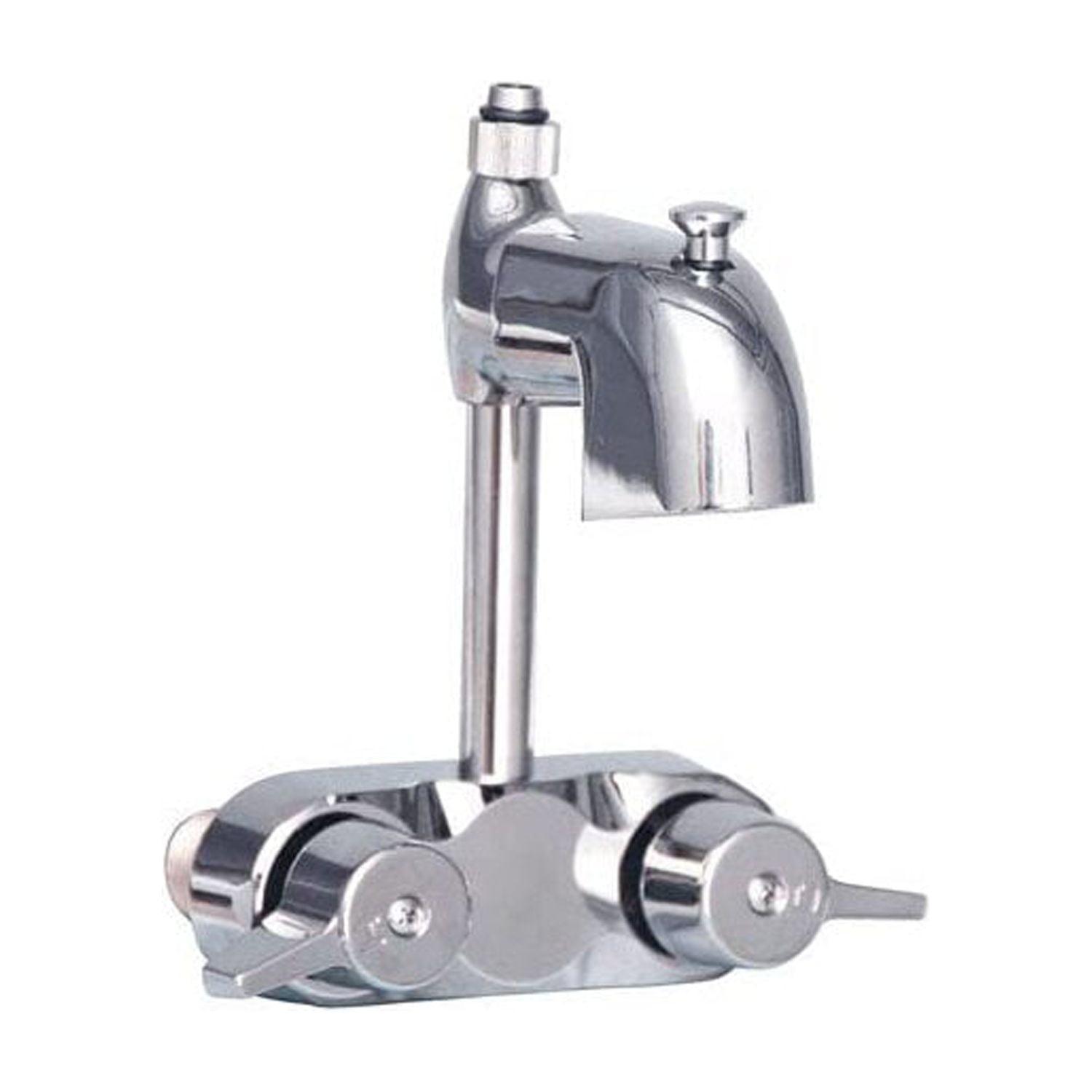 Polished Chrome Wall Mounted 2-Handle Tub Faucet with Diverter