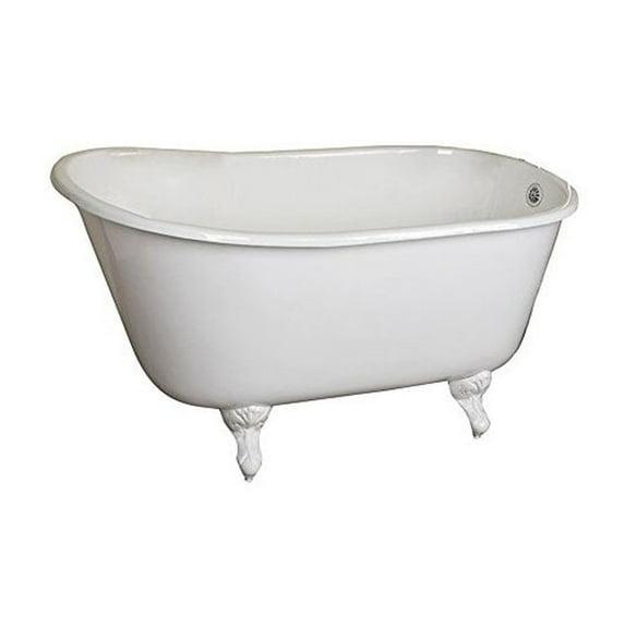 Barclay Gareth 53.25'' x 28.25'' Freestanding Soaking Cast Iron Bathtub CTSN53-WH-BQ