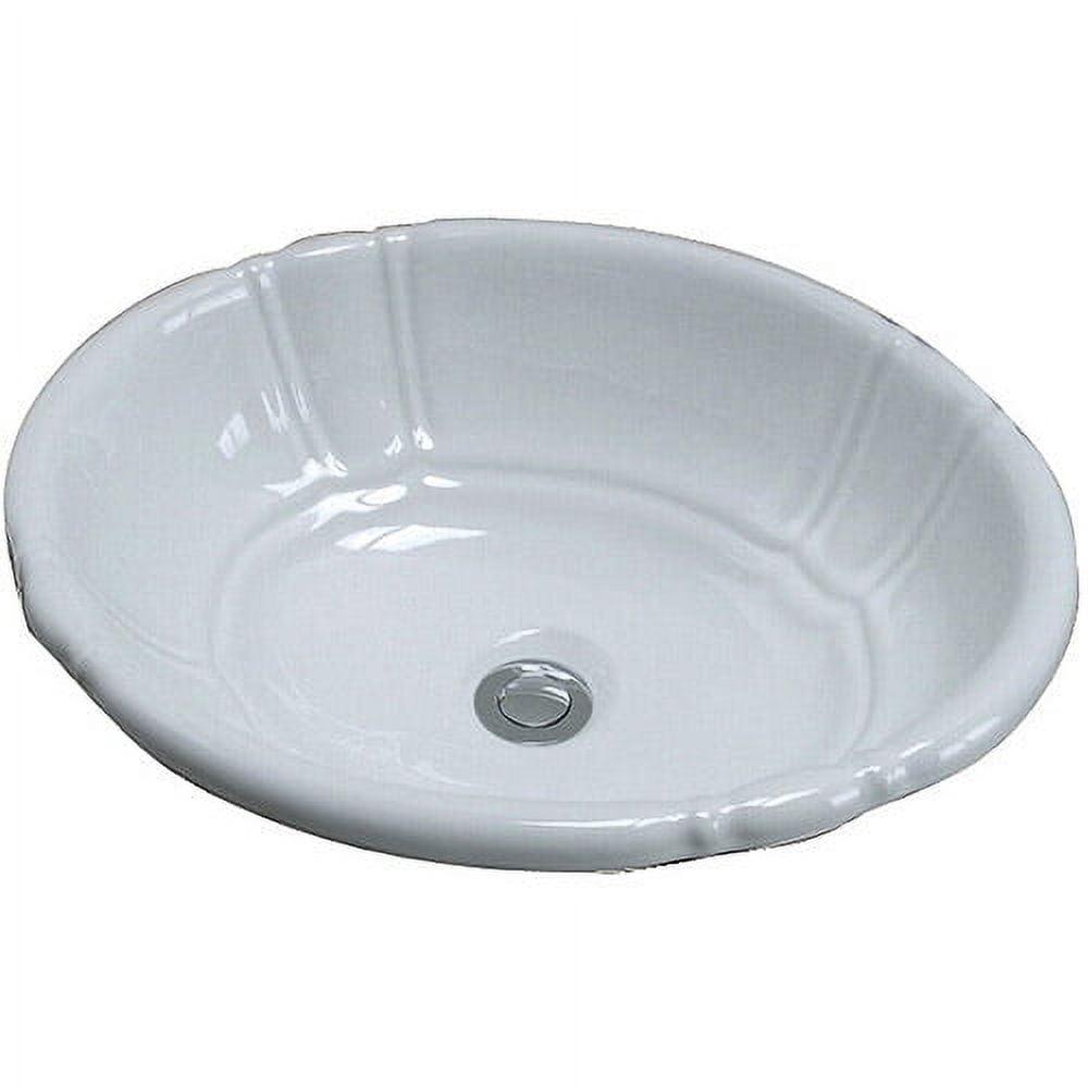 Barclay 13.63'' White Vitreous China Oval Drop-In Sink