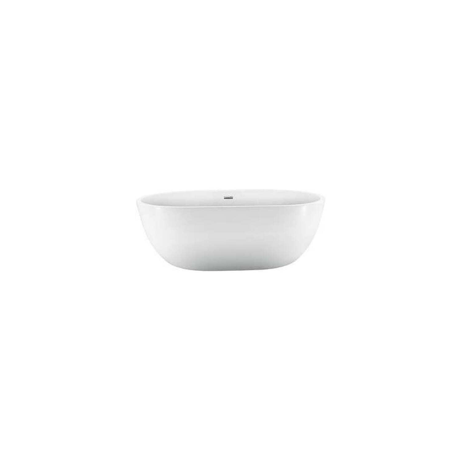 Piper 71'' Extra Wide Freestanding White Acrylic Soaking Tub