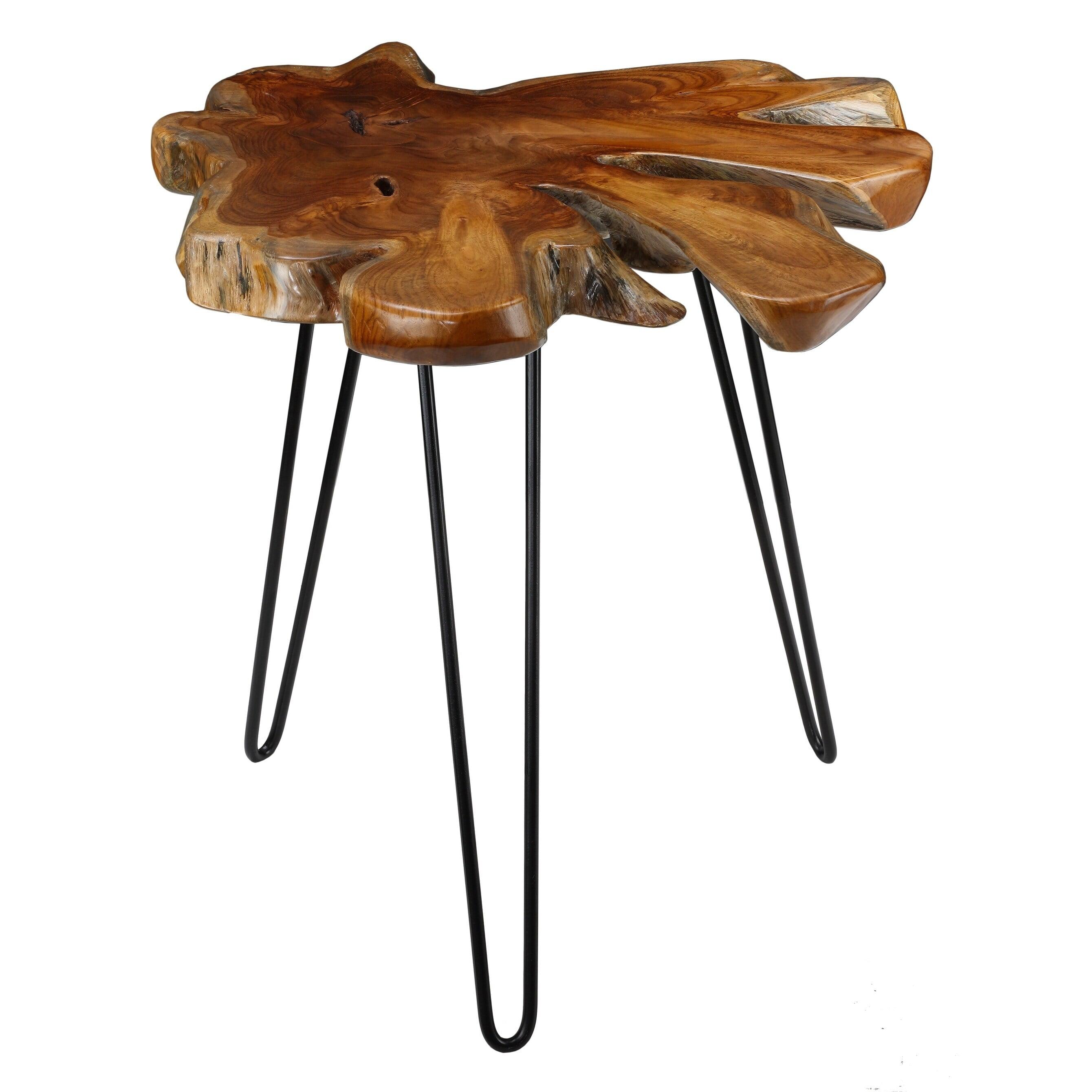 Bare Decor  Evan Accent End Table with Solid Teak Root Top