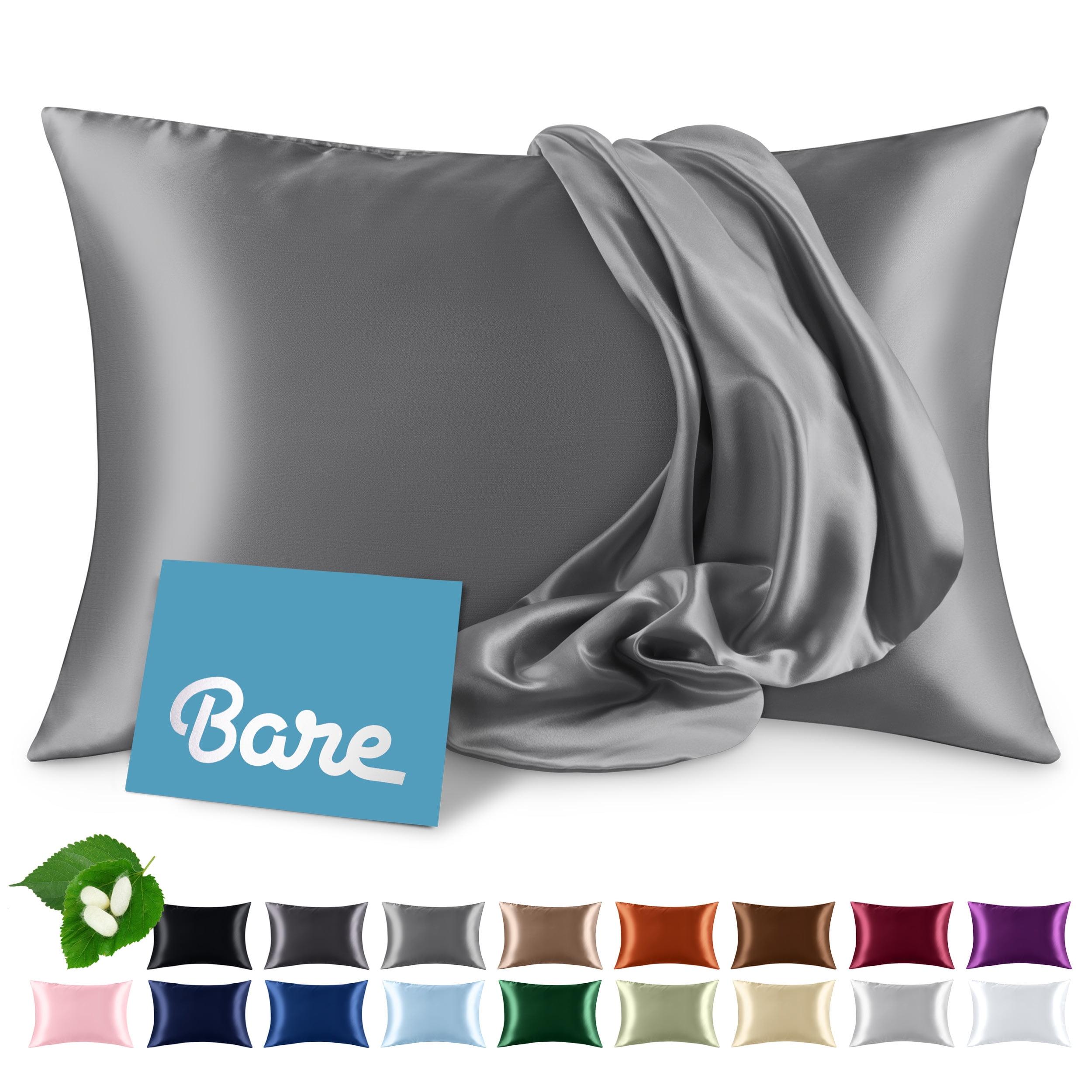 Bare Home 100% Mulberry Silk Pillowcase Zipper Closure