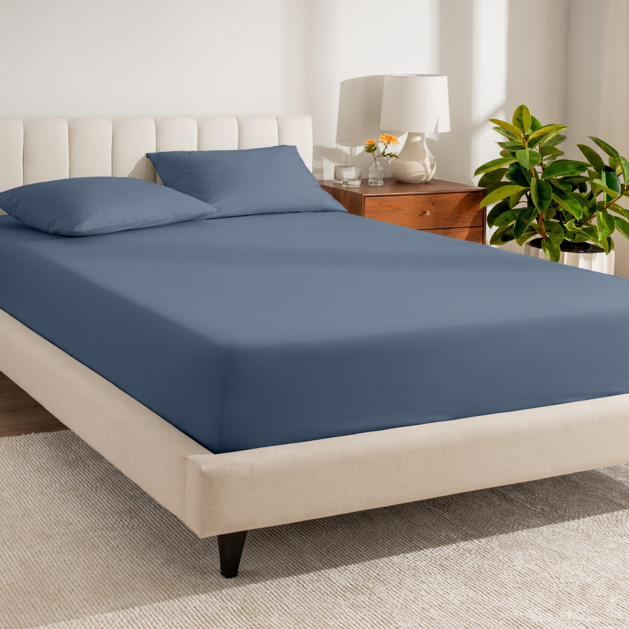 Bare Home 260 Thread Count Organic Cotton Percale Fitted Sheet