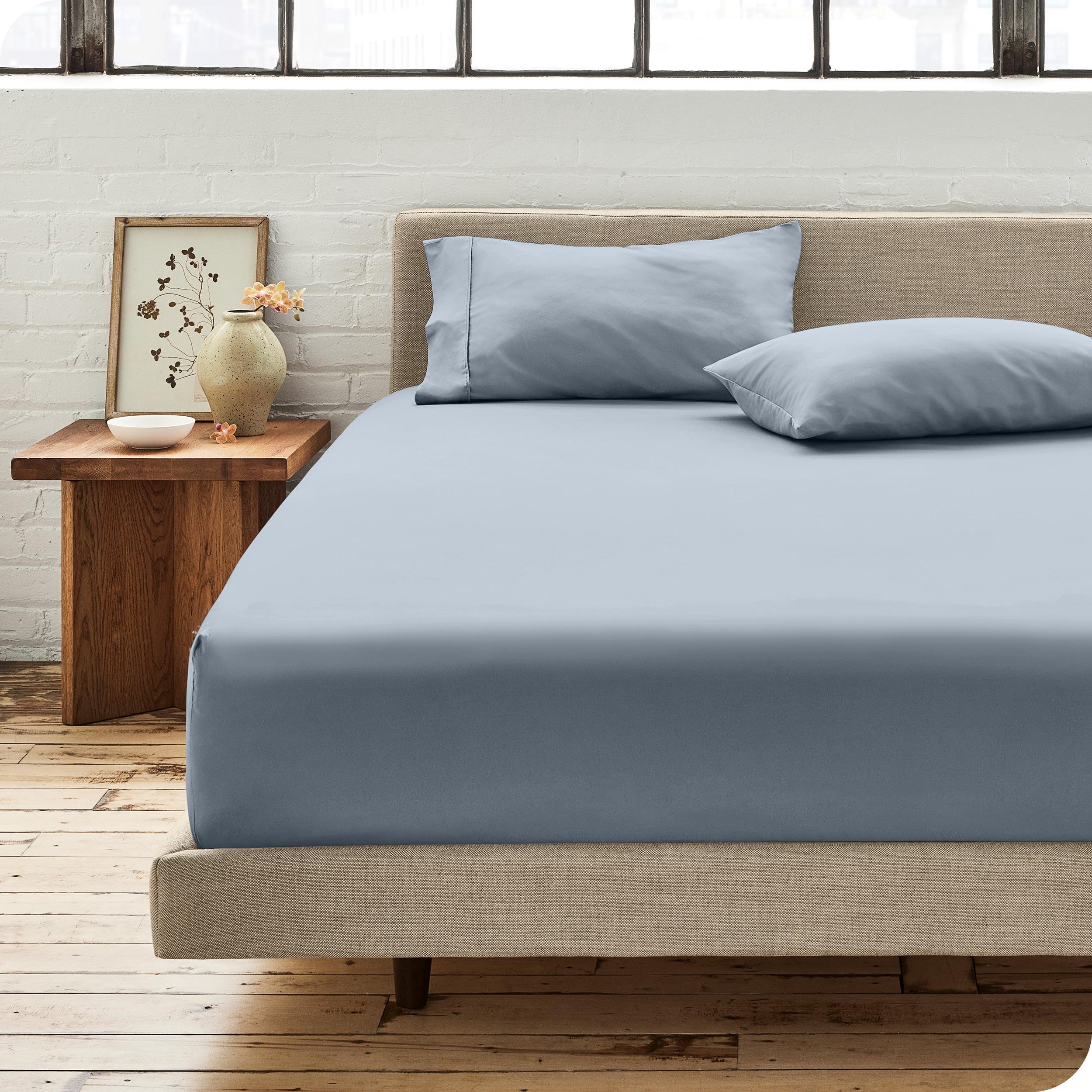 Bare Home 260 Thread Count Organic Cotton Percale Fitted Sheet