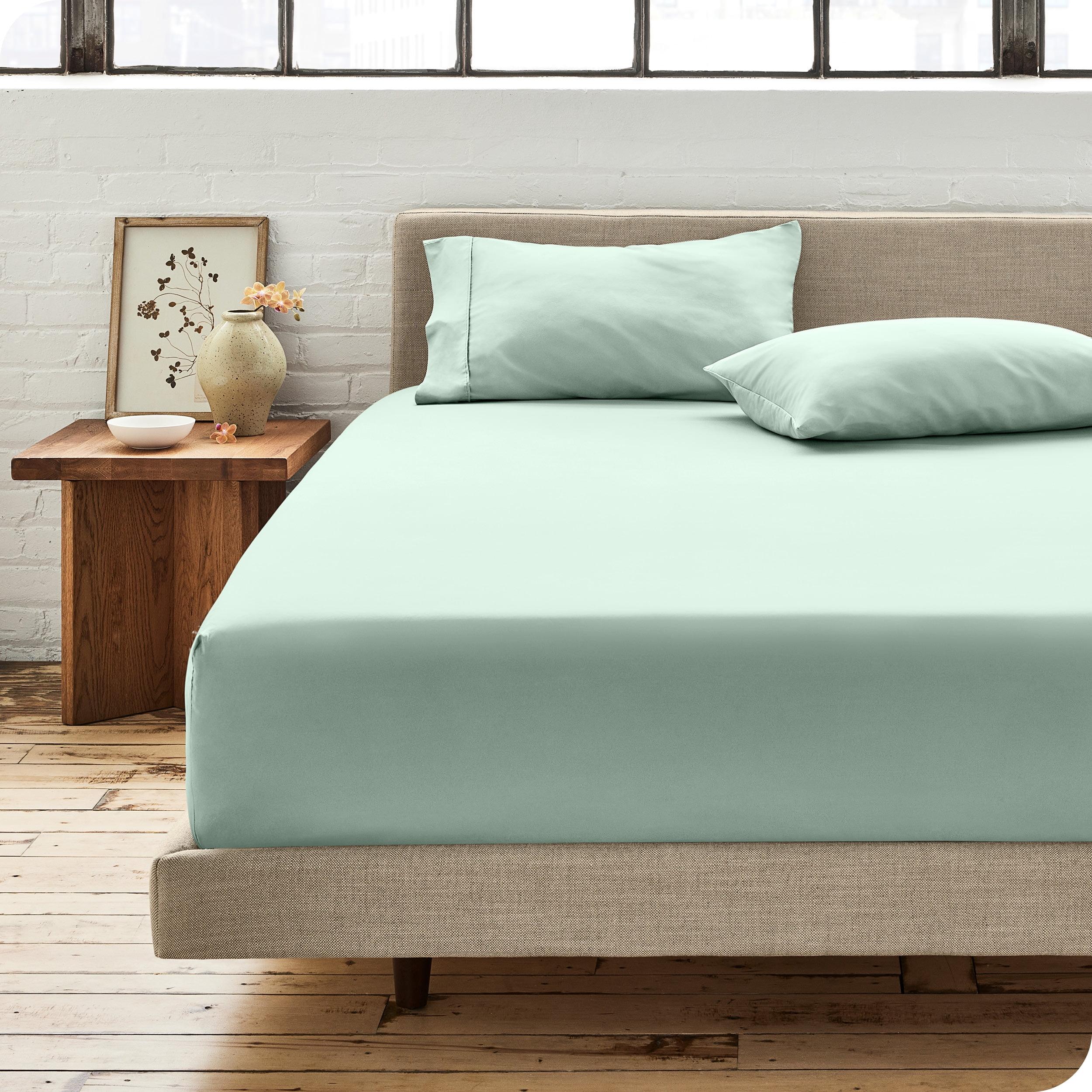 Bare Home 260 Thread Count Organic Cotton Percale Fitted Sheet