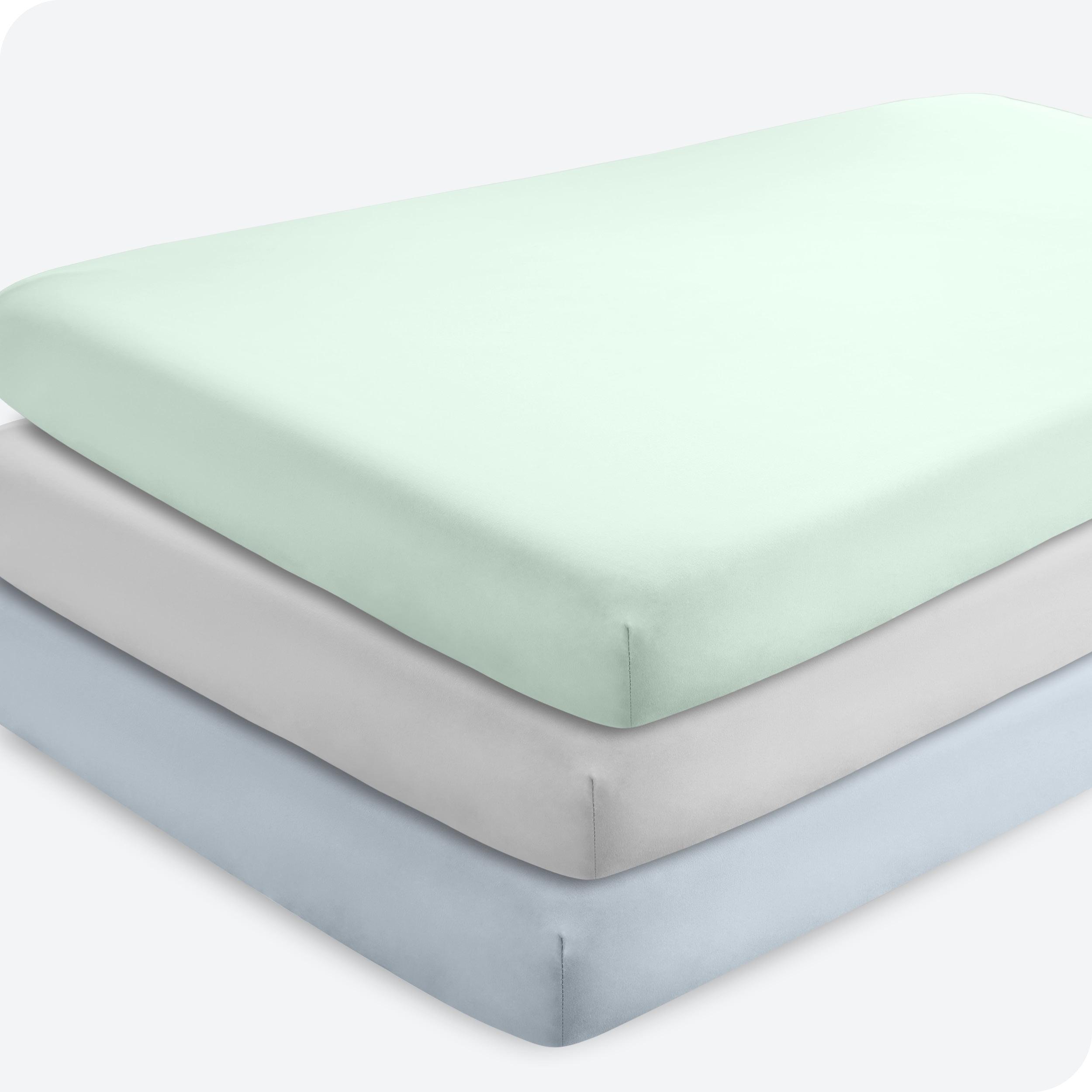 Bare Home Microfiber - Piece Standard Crib Fitted Sheet (Set of 3)