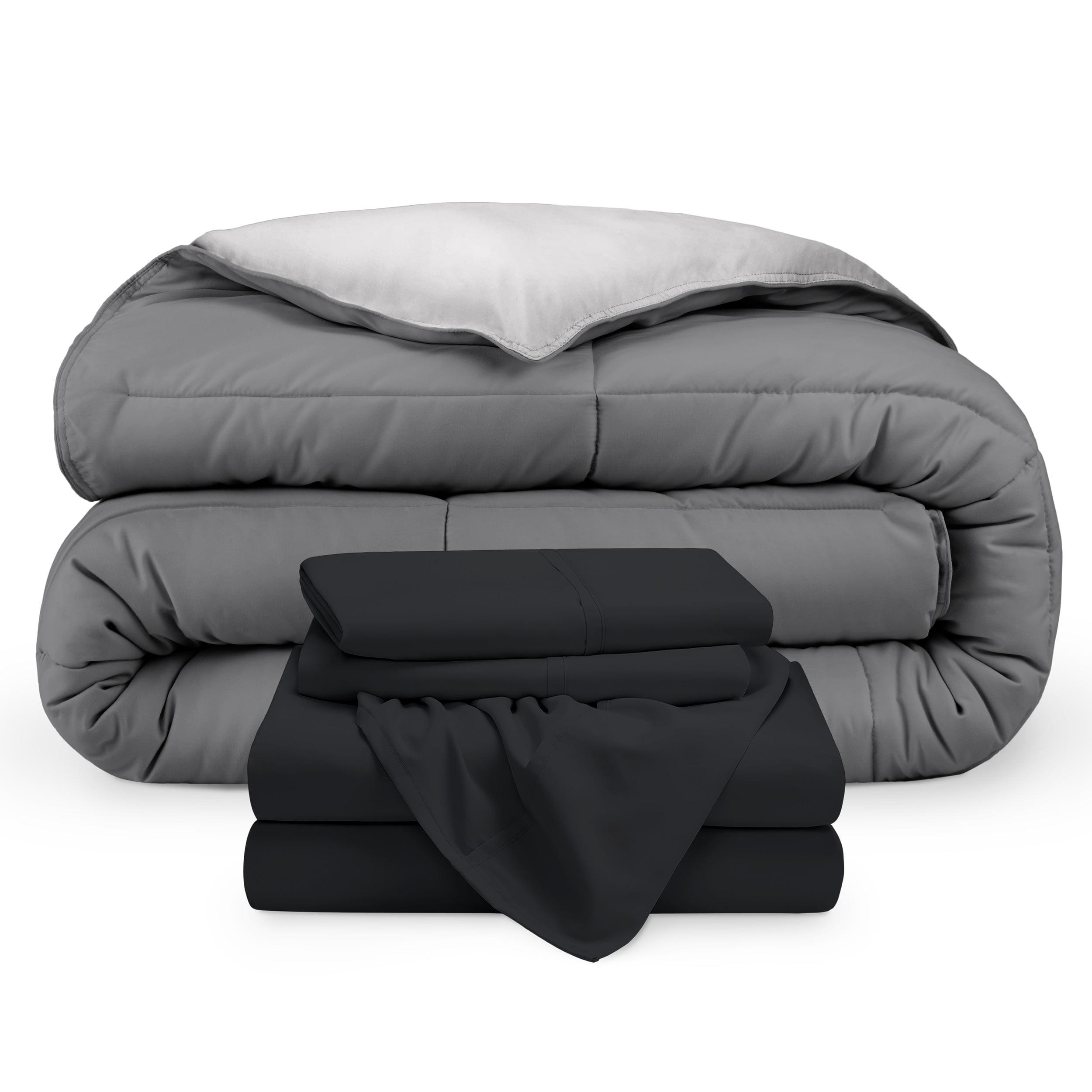 Bare Home 1800 Premium Microfiber Reversible Bed-In-A-Bag