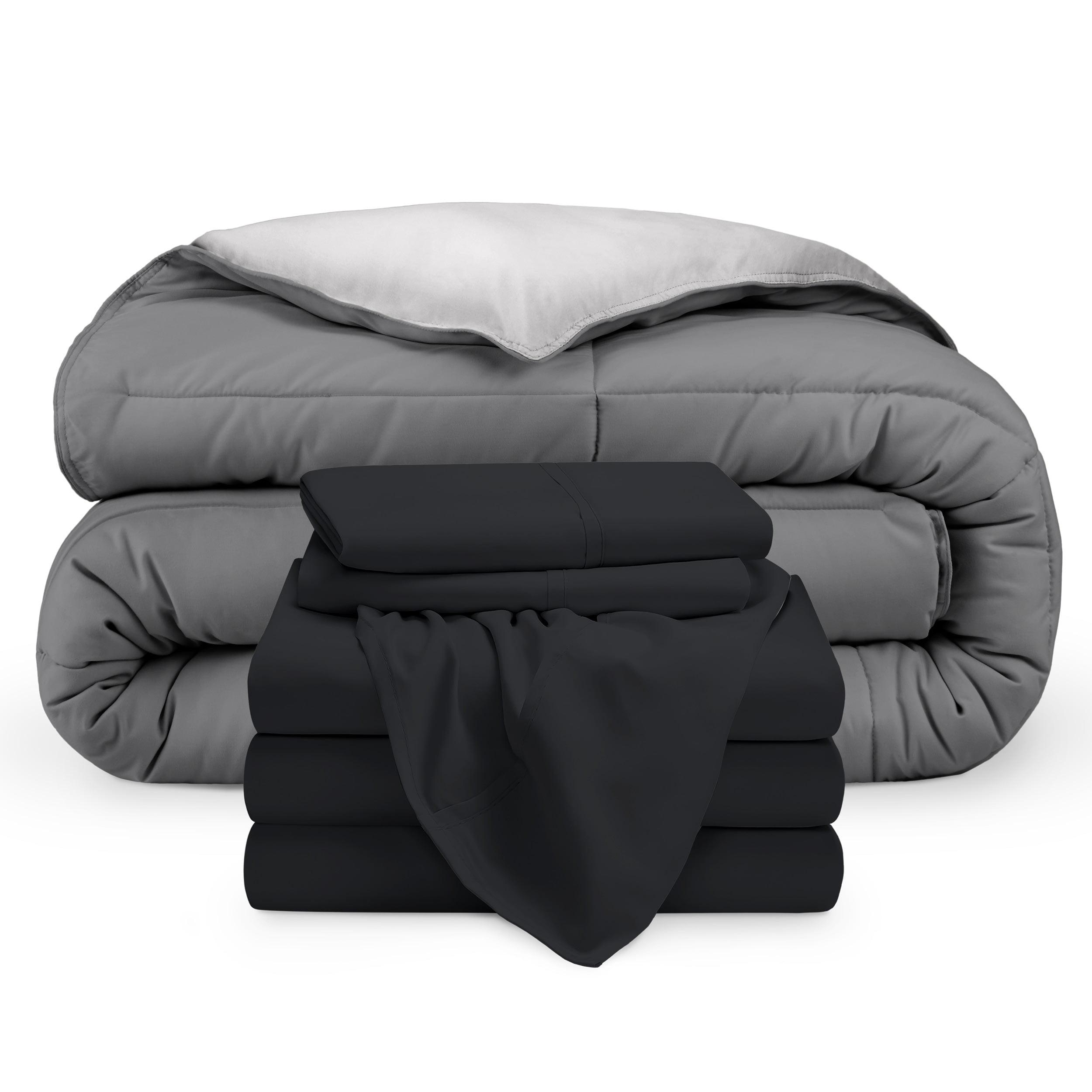 Bare Home 1800 Premium Microfiber Reversible Bed-In-A-Bag