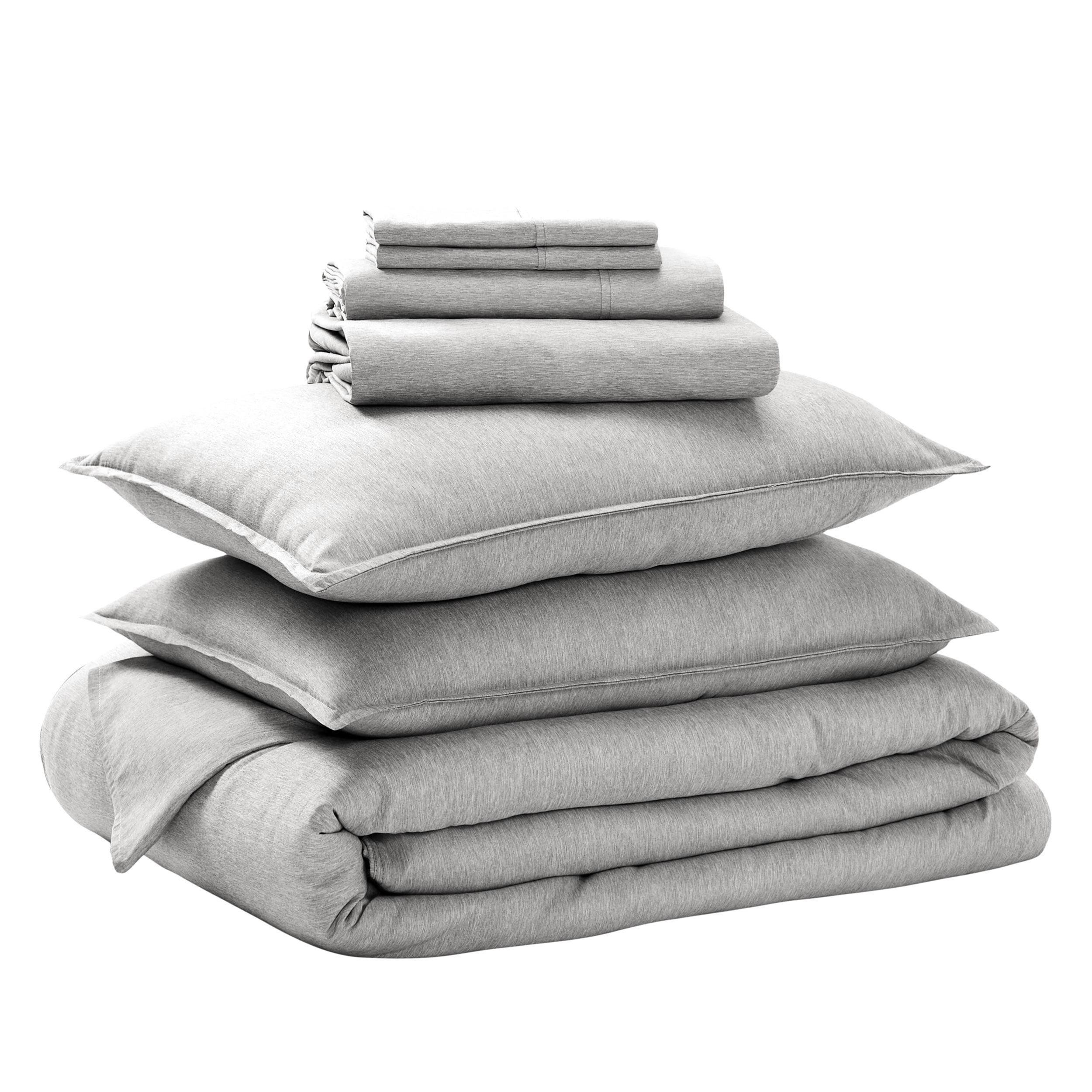 Full Double Brushed Bed in a Bag Heather Pewter by Bare Home