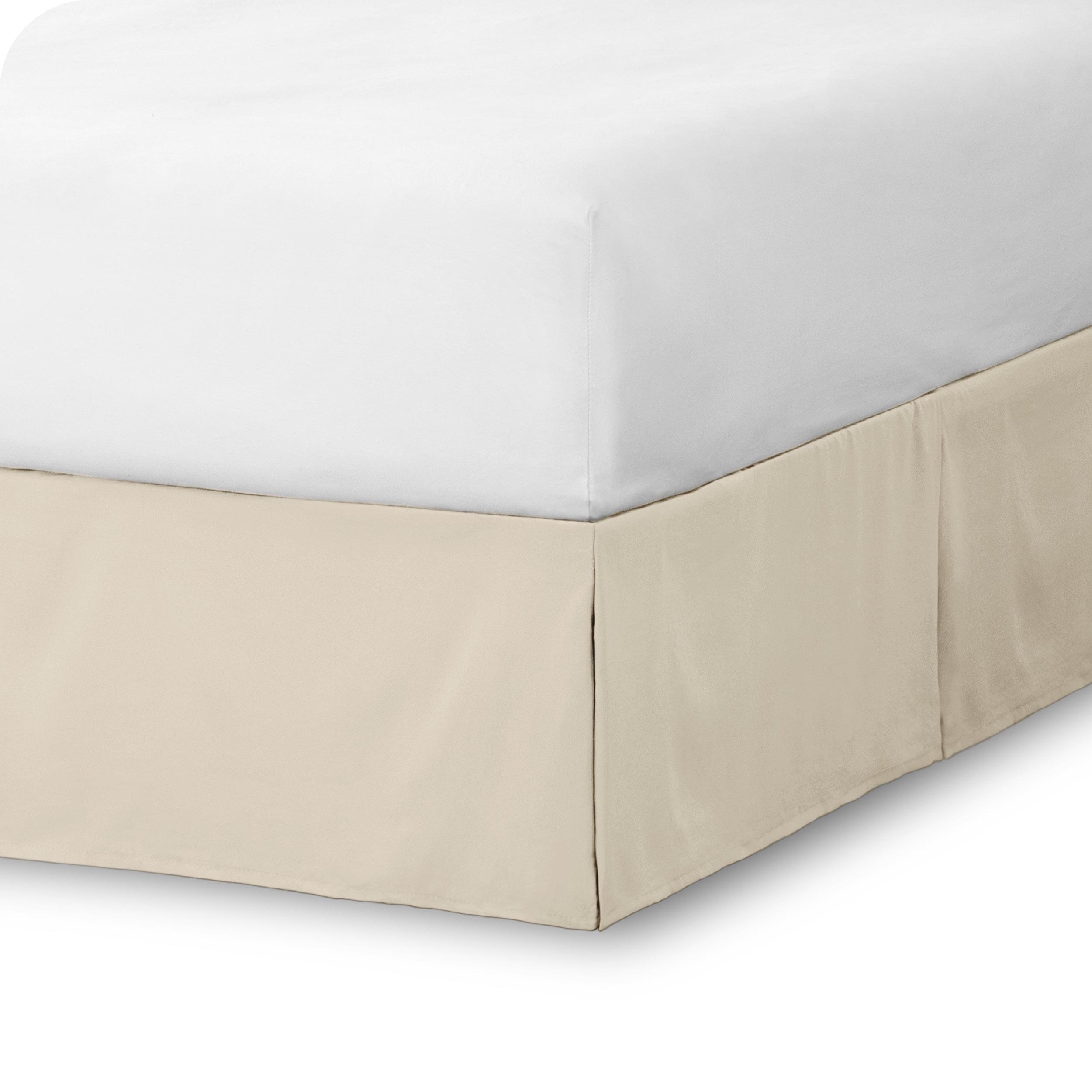 Bare Home Tailored 15" Pleated Bed Skirt