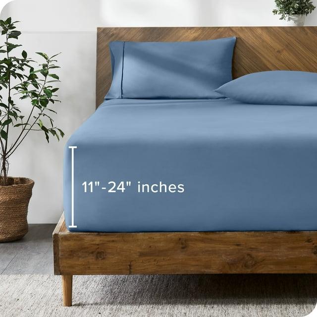 Bare Home 24" Extra Deep Pocket Microfiber Fitted Sheet