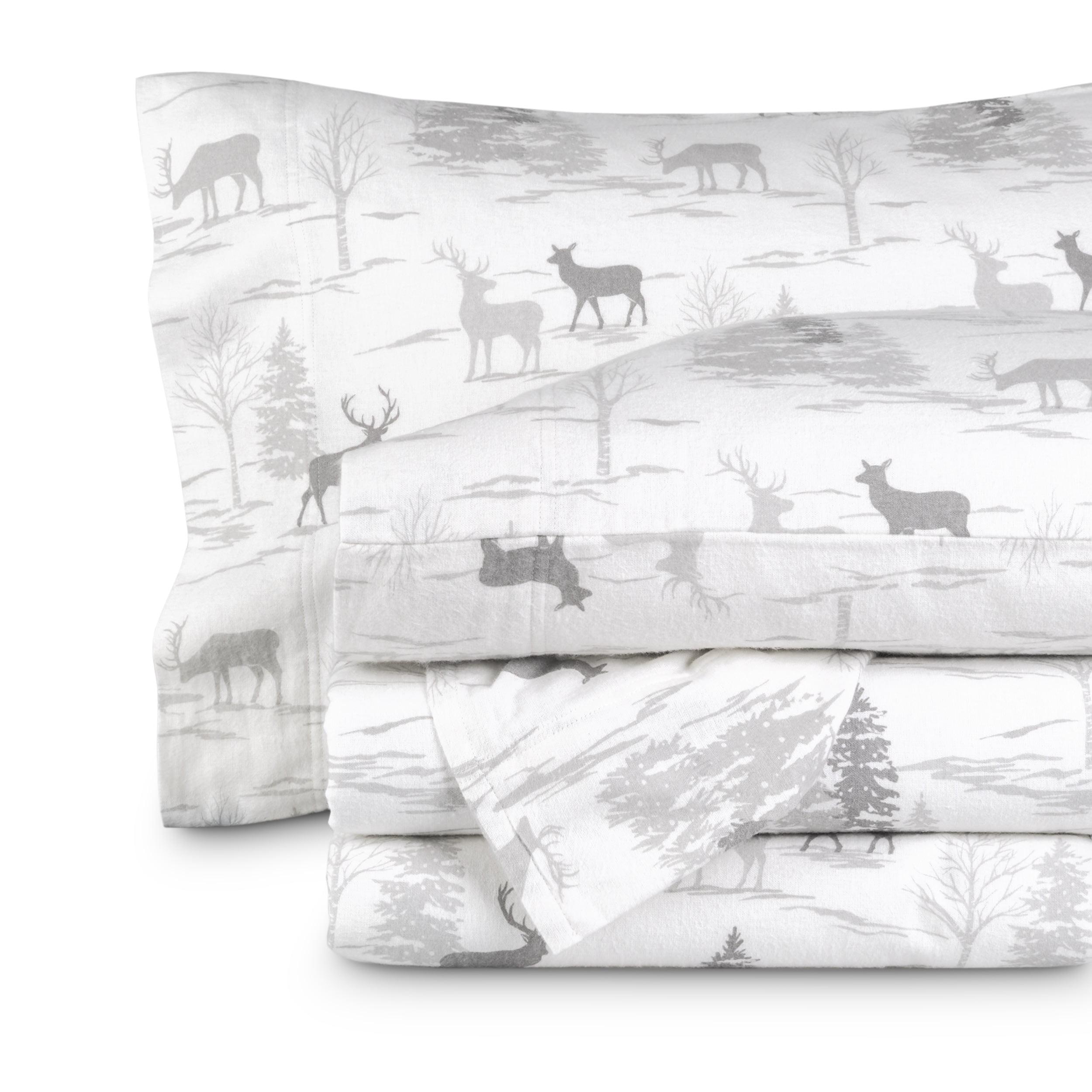 Elk Cotton Flannel Twin XL Sheet Set by Bare Home
