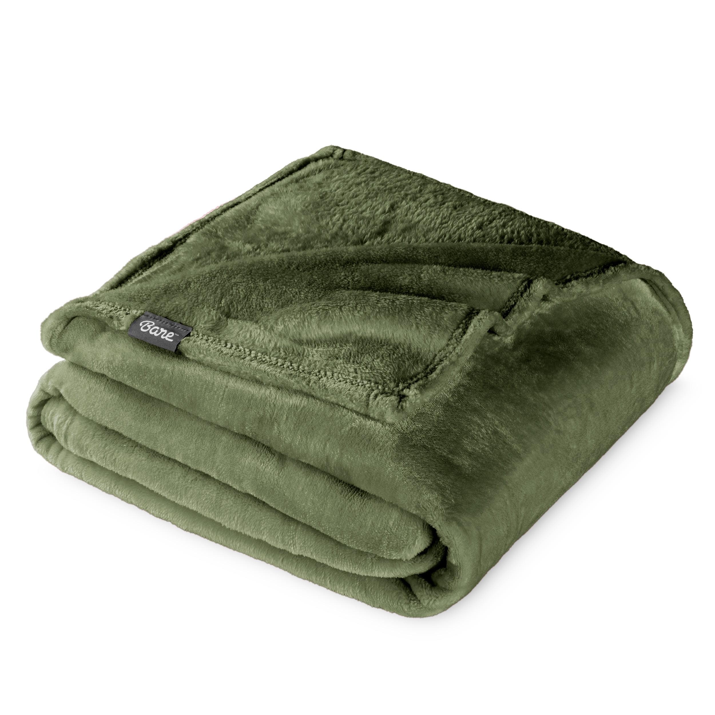 Cypress Microplush Throw Fleece Blanket by Bare Home