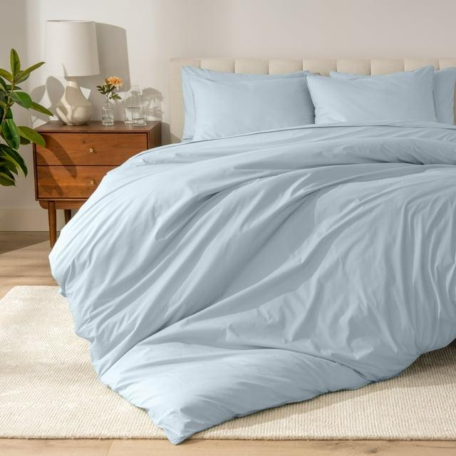 Bare Home Modern & Contemporary Organic Percale Machine Woven Duvet Cover Set