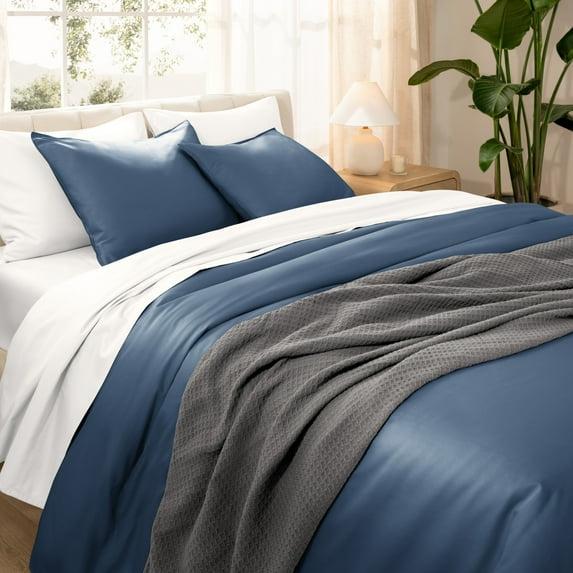Bare Home 400 Thread Count Organic Cotton Sateen Duvet Cover Set