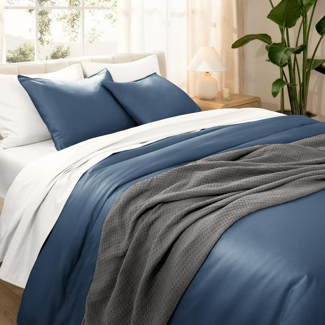 Bare Home 400 Thread Count Organic Cotton Sateen Duvet Cover Set