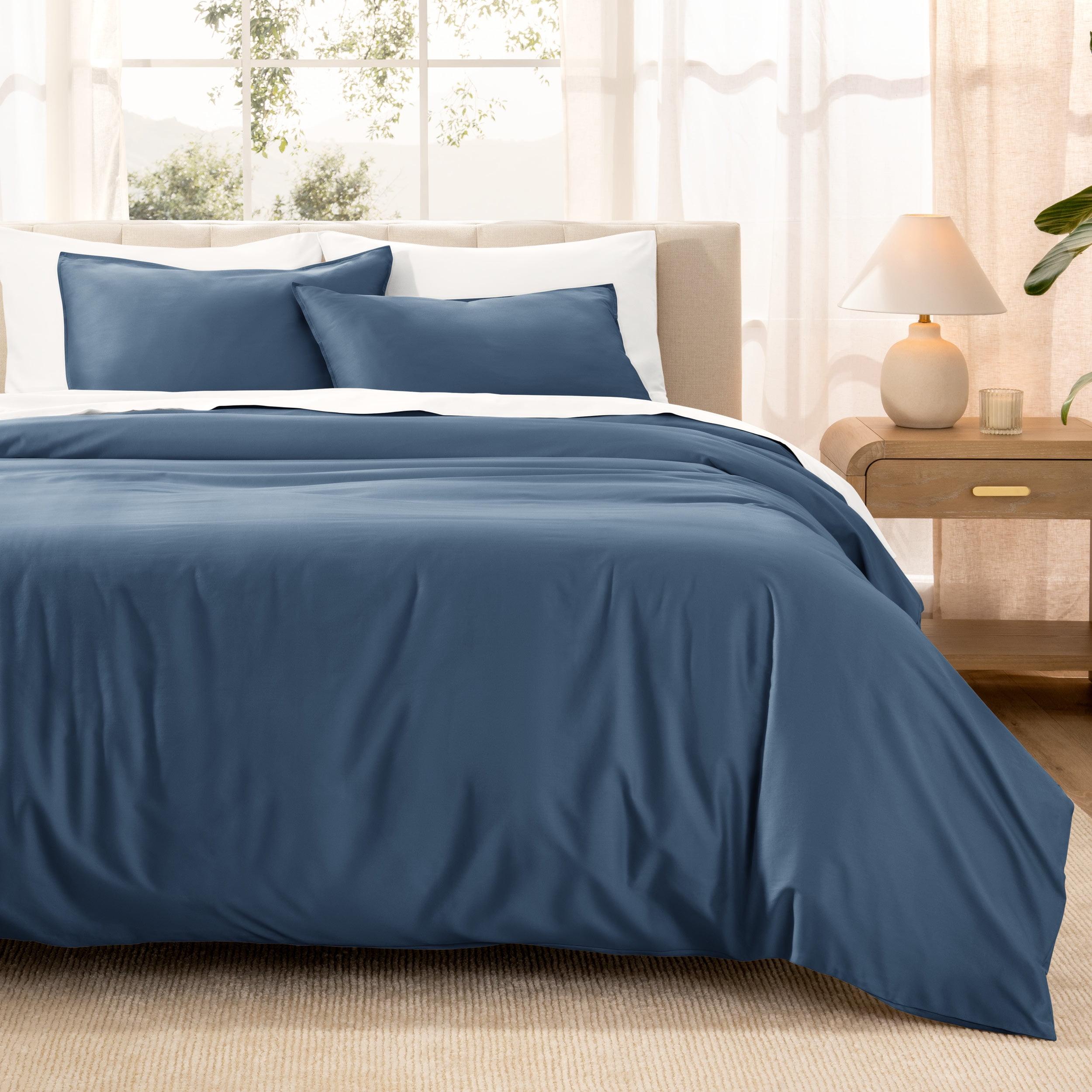 Bare Home 400 Thread Count Organic Cotton Sateen Duvet Cover Set