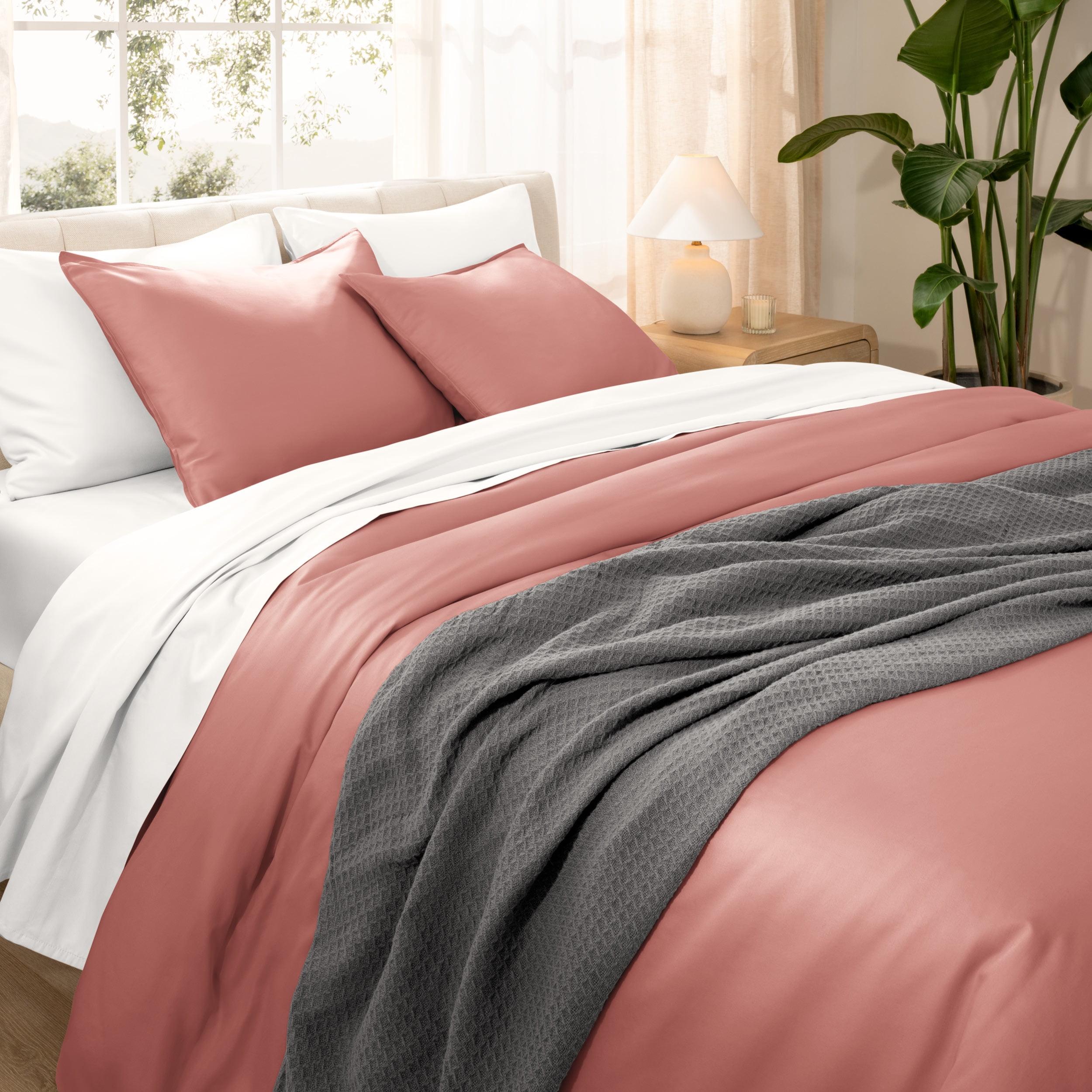 Bare Home 400 Thread Count Organic Cotton Sateen Duvet Cover Set