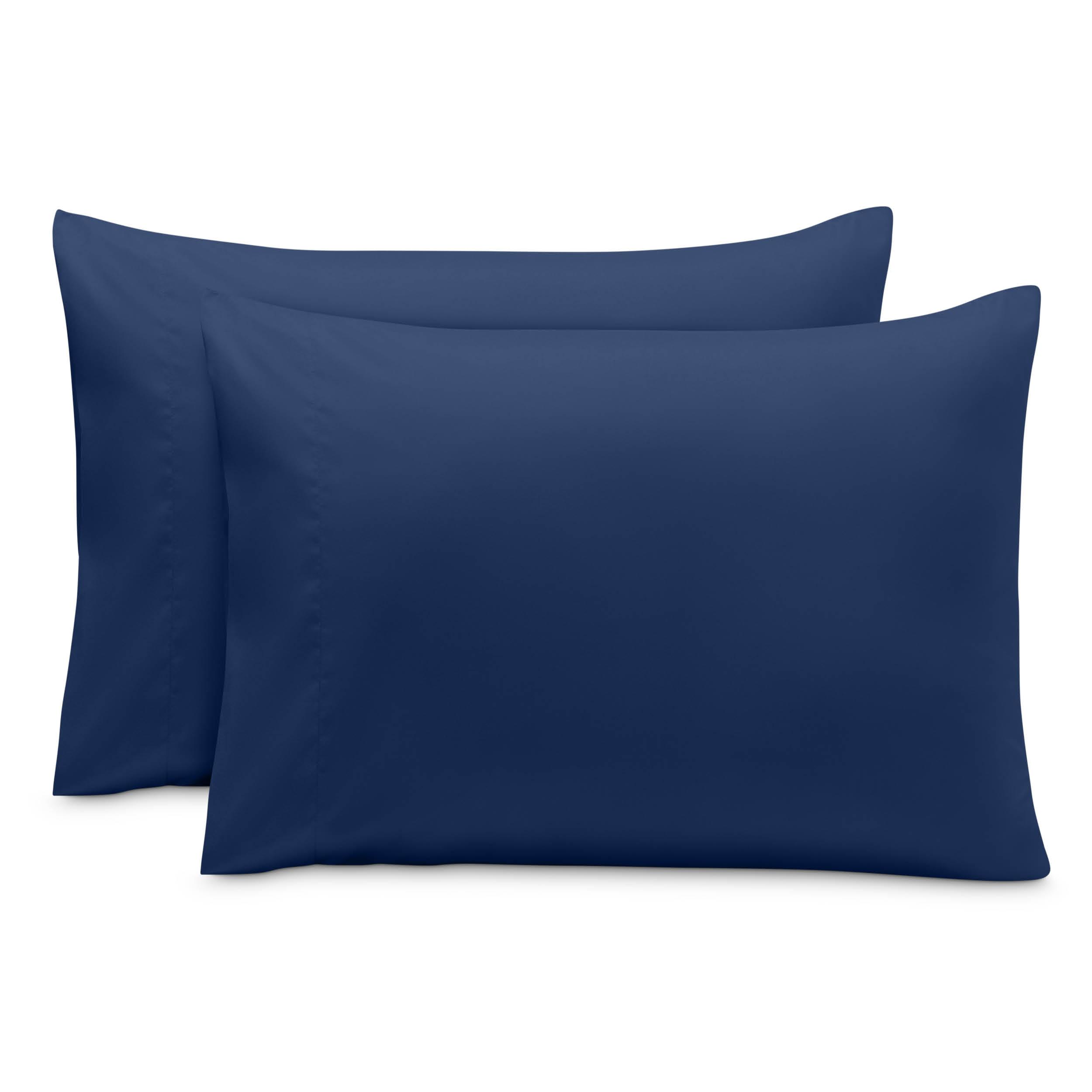 Microfiber King - Envelope - 20 x 36 Dark Blue Pillowcase Set by Bare Home