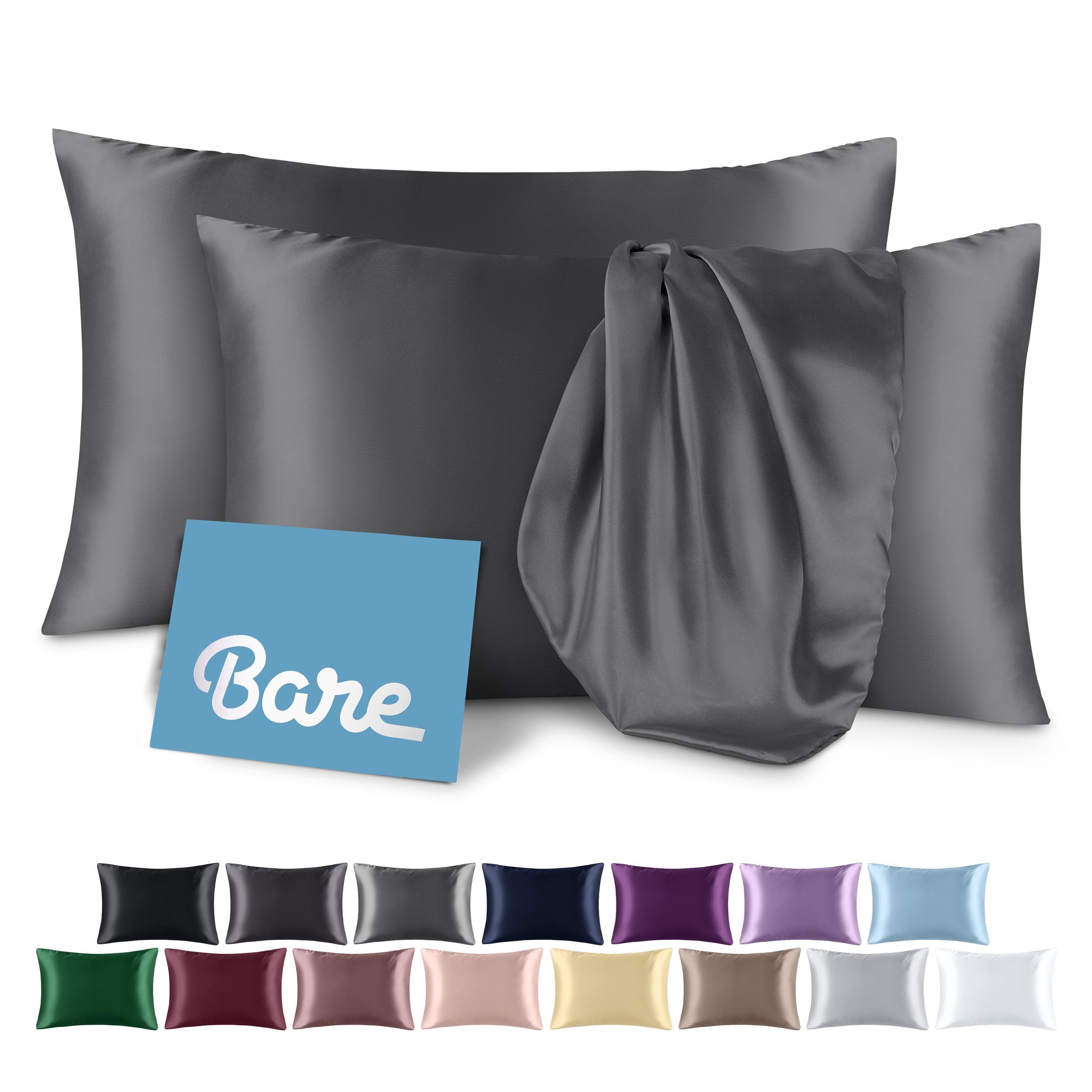 Bare Home Soft Poly Satin Pillowcase Set