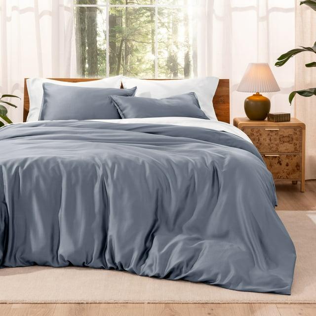 Full/Queen Indigo TENCEL™ Lyocell Duvet Cover Set by Bare Home