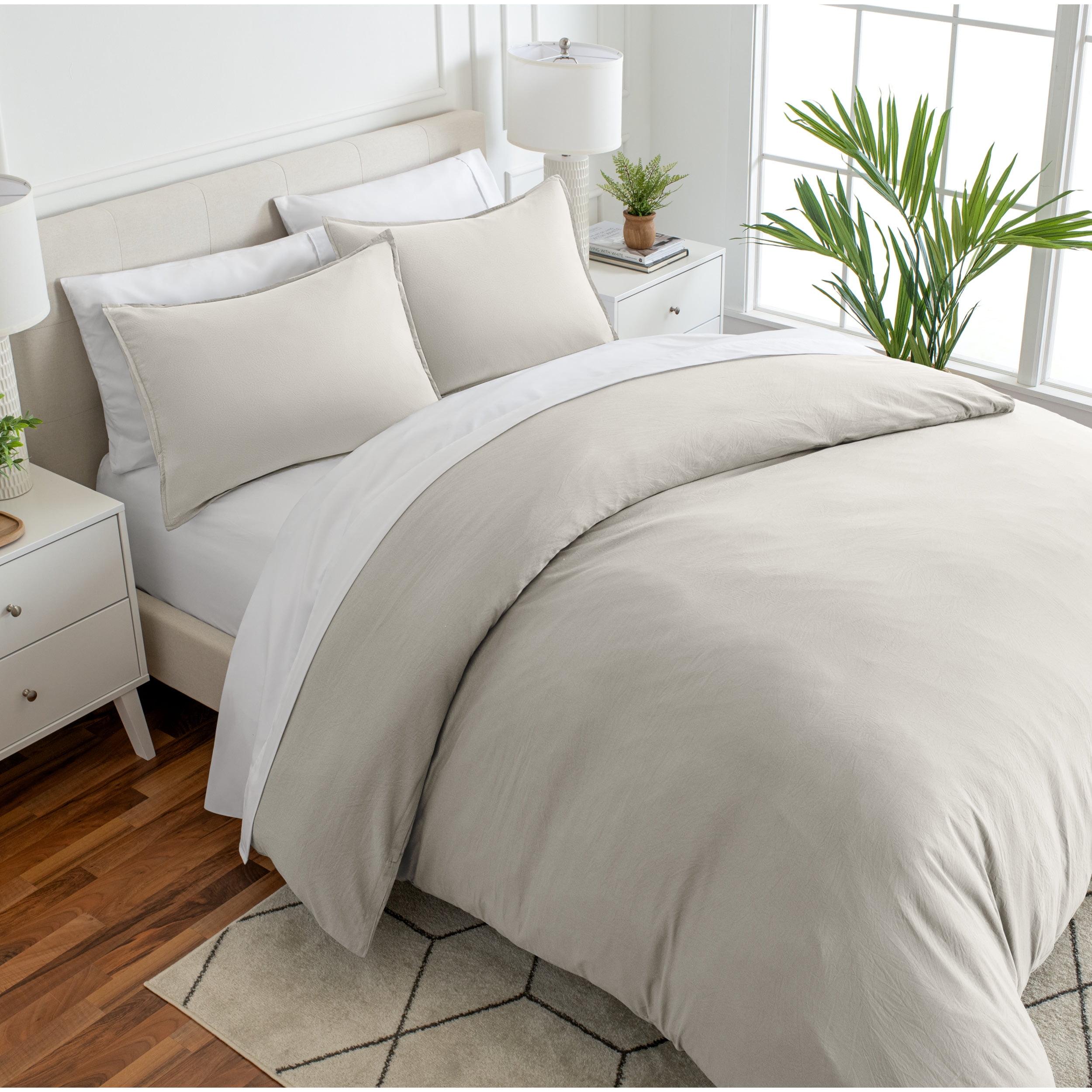 Bare Home Washed Microfiber Duvet Cover Set
