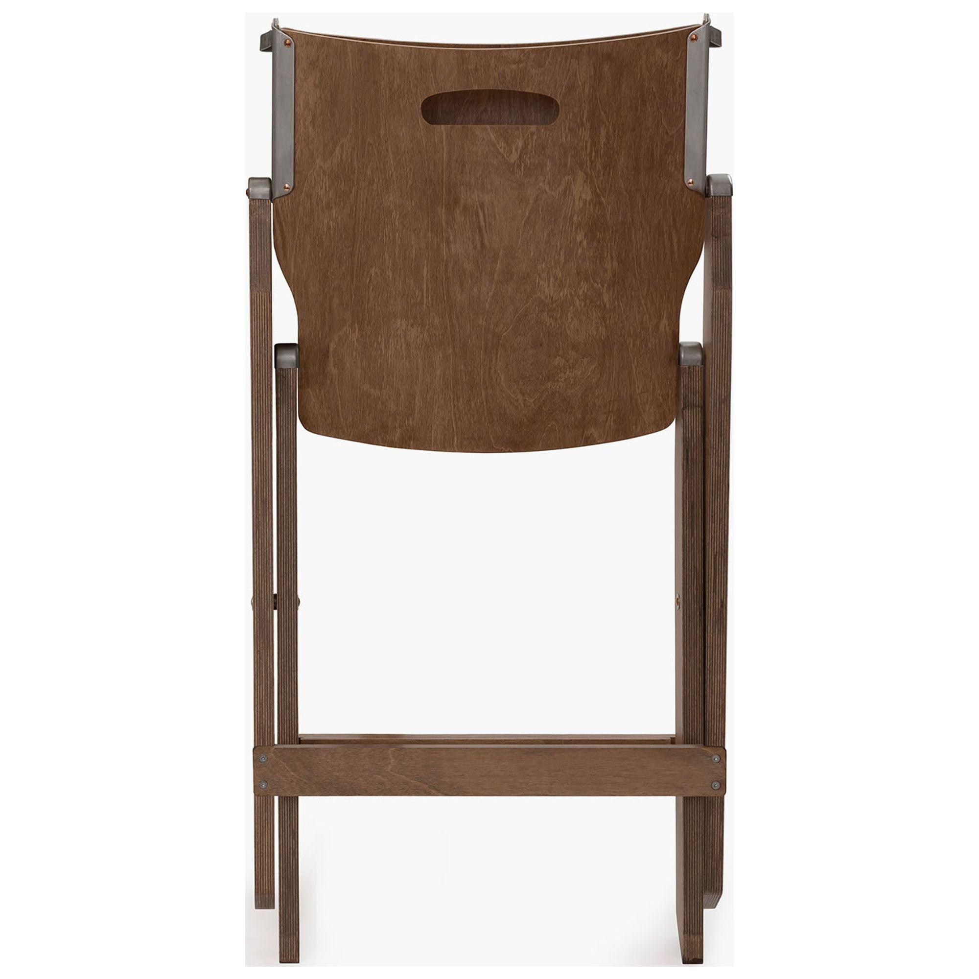 Barebones Brown Ridgetop Wood Folding Chair