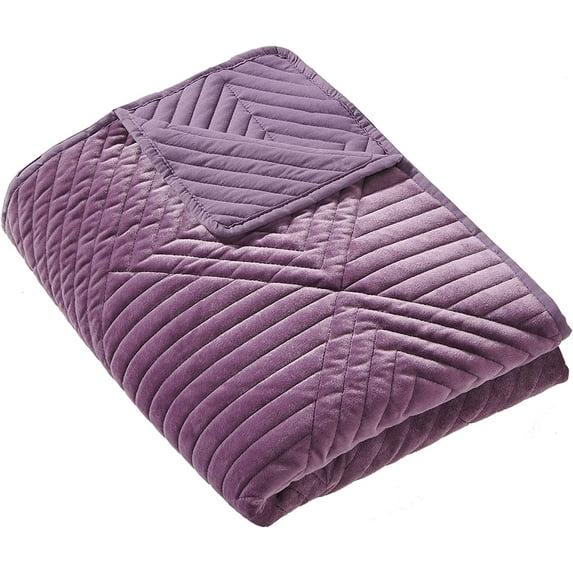 Greenland Home Fashions Riviera Velvet Quilted Throw