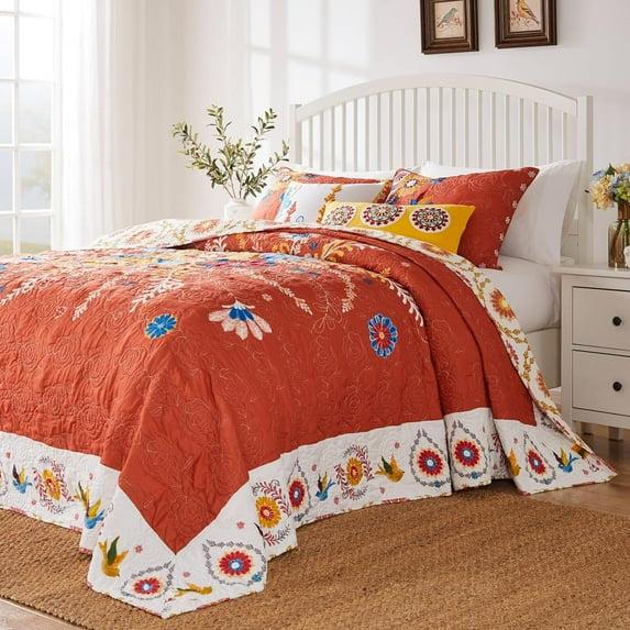 Barefoot Bungalow Topanga Floral Reversible Quilt Set & Reviews | Wayfair