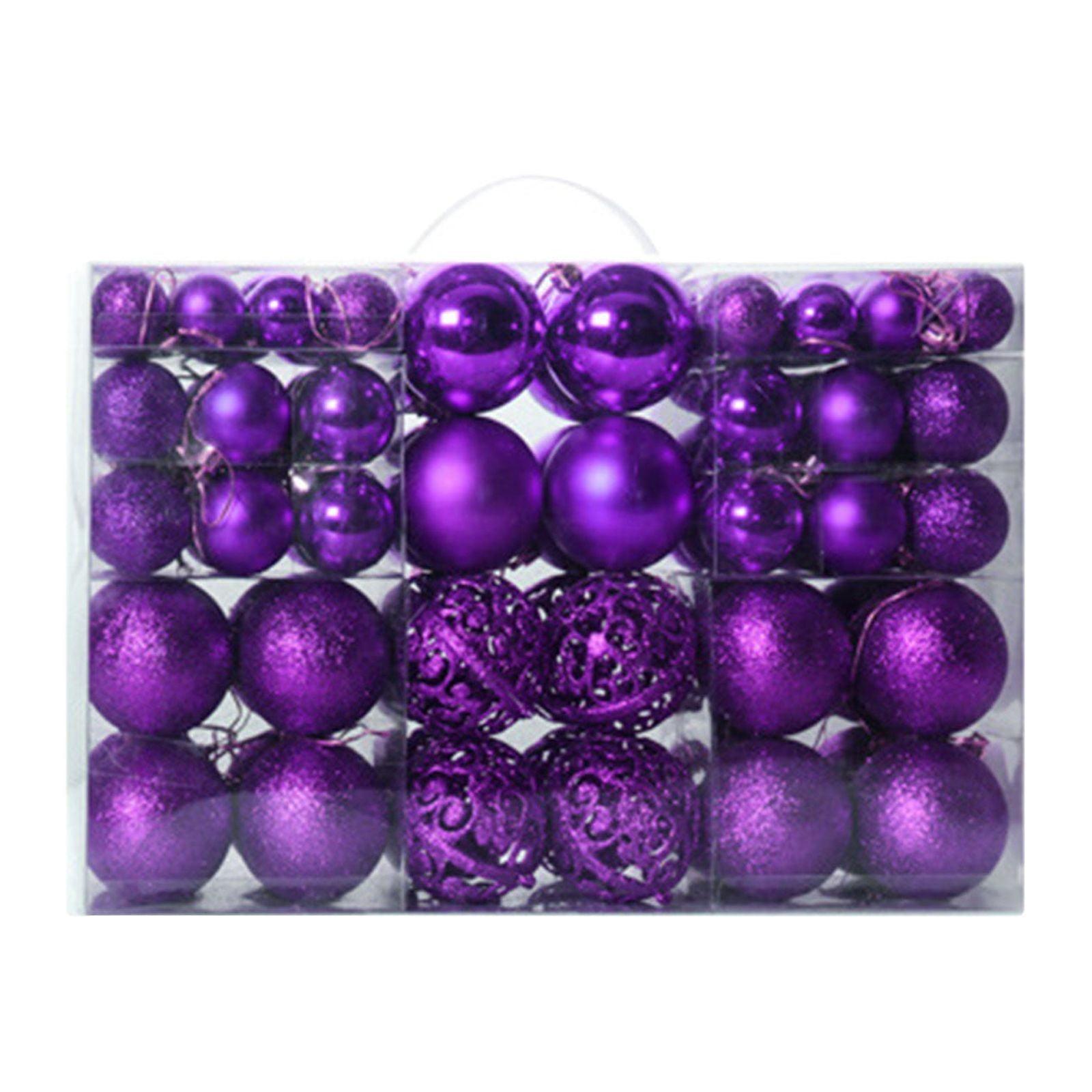 Zynic 100Pc Christmas Ball Ornaments Shatterproof Balls For Christmas Tree Decoration Hangs Home & Garden