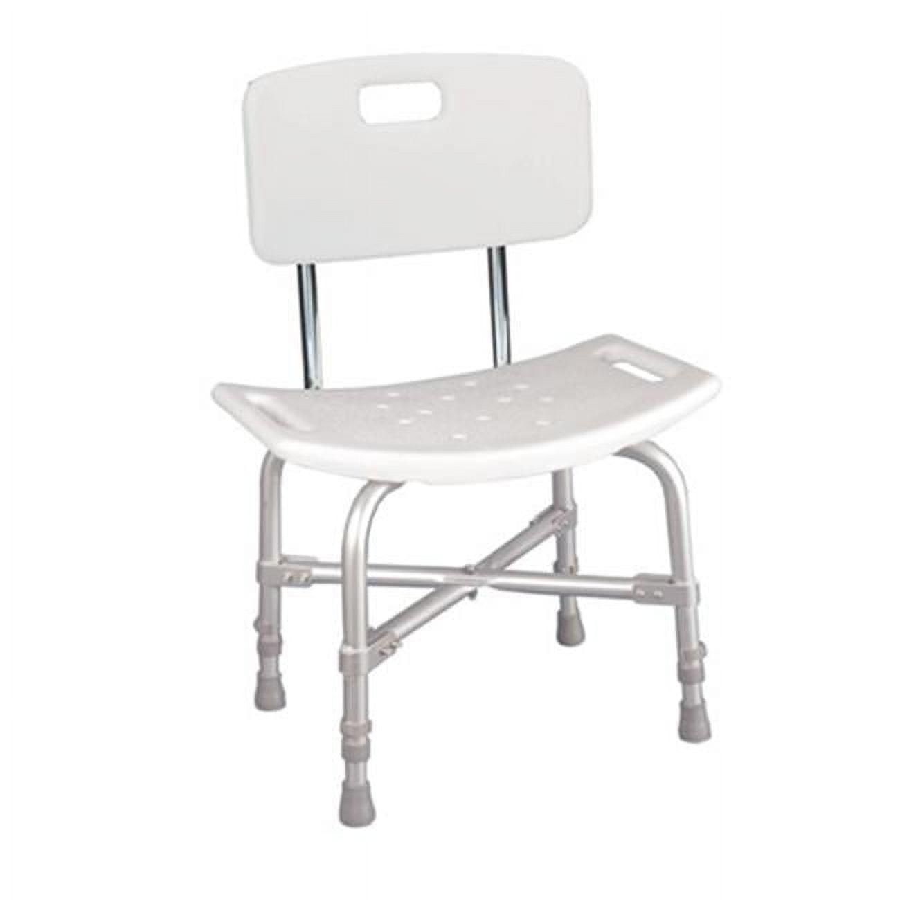 Heavy Duty White Plastic Bath Bench with Backrest