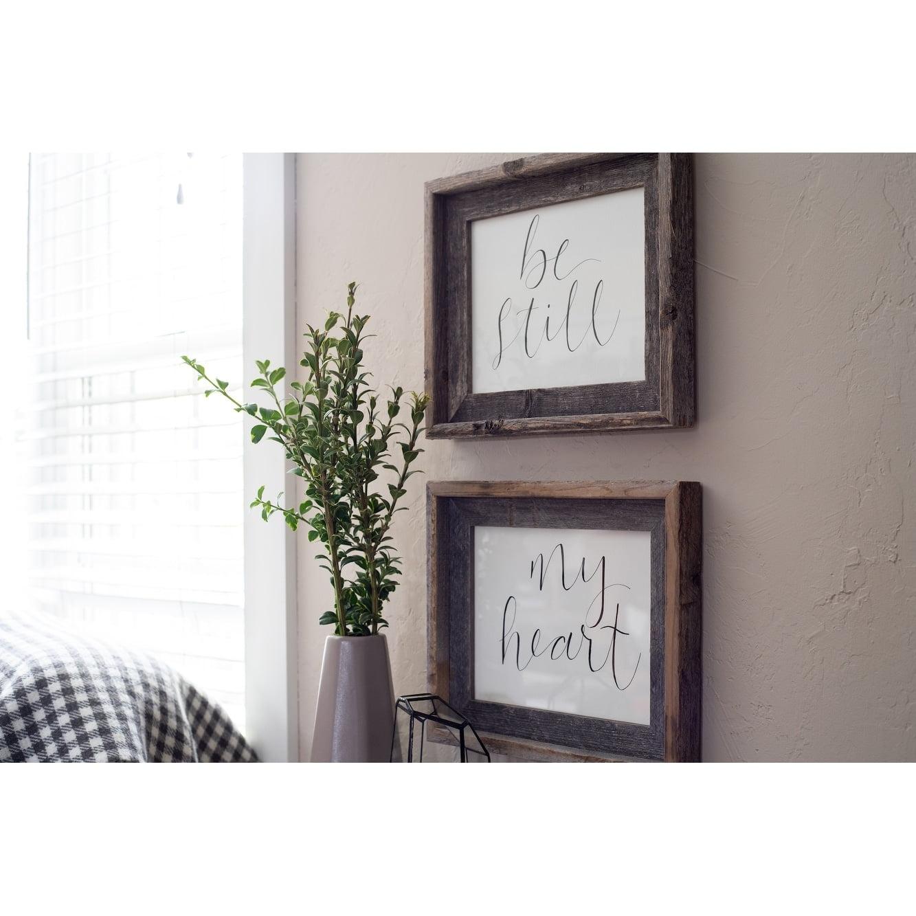 Millwood Pines Kattan Weathered Gray Wood Beveled Picture Frame