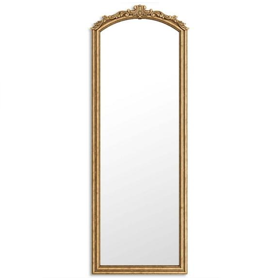 Barnyard Designs 22" x 64" Gold Victorian Full Length Floor Mirror with Ornate Carvings