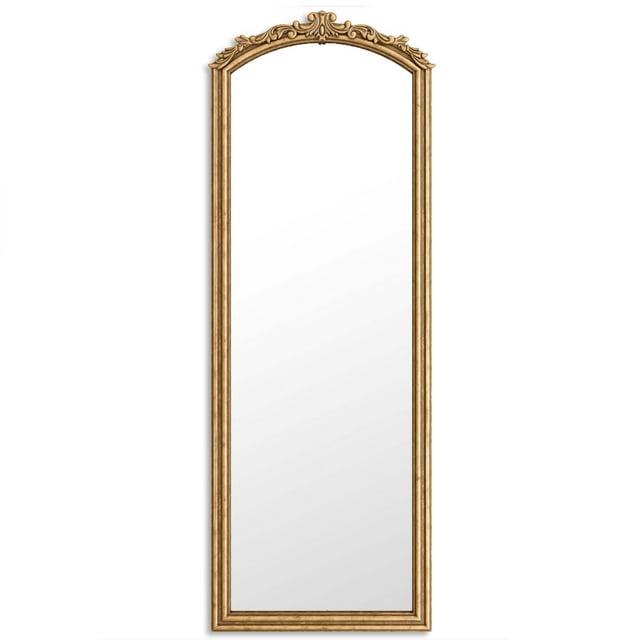 Barnyard Designs 22" x 64" Gold Victorian Full Length Floor Mirror with Ornate Carvings