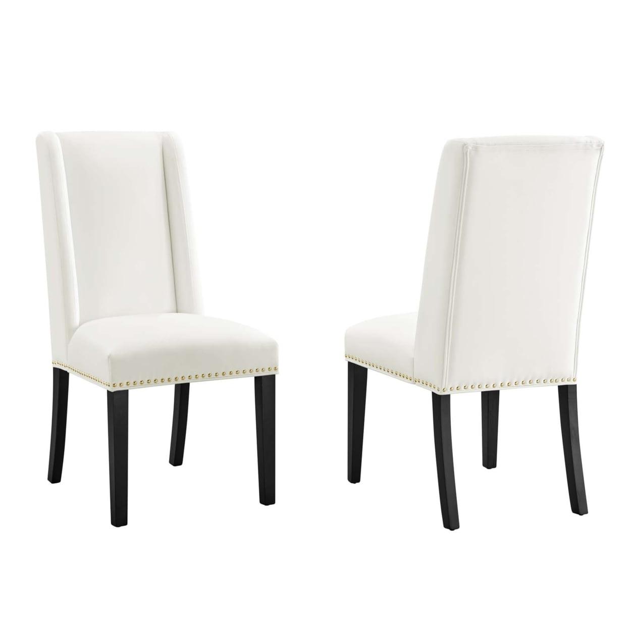 Modway Baron Performance Velvet Dining Chairs - Set of 2