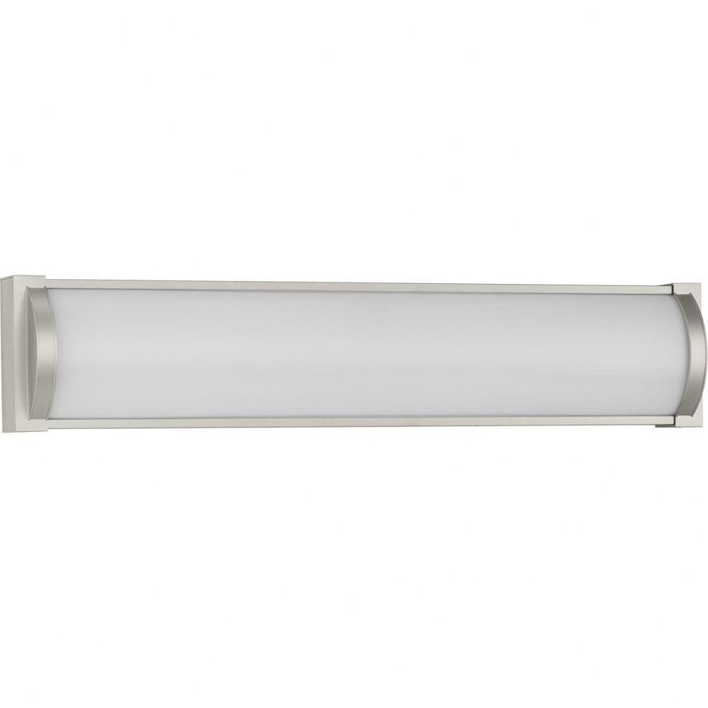 Progress Lighting Barril 1-Light LED Linear Vanity Light, Brushed Nickel, Acrylic Shade