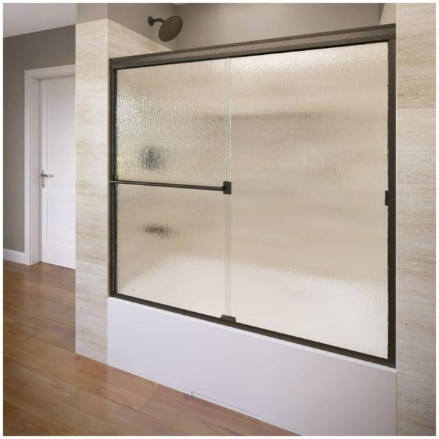 Classic 56" W x 57" H Bypass Frameless Tub Door