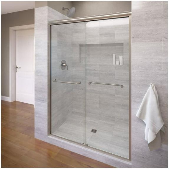 Infinity 43" W x 47'' W x 70" H Semi-Frameless Shower Door