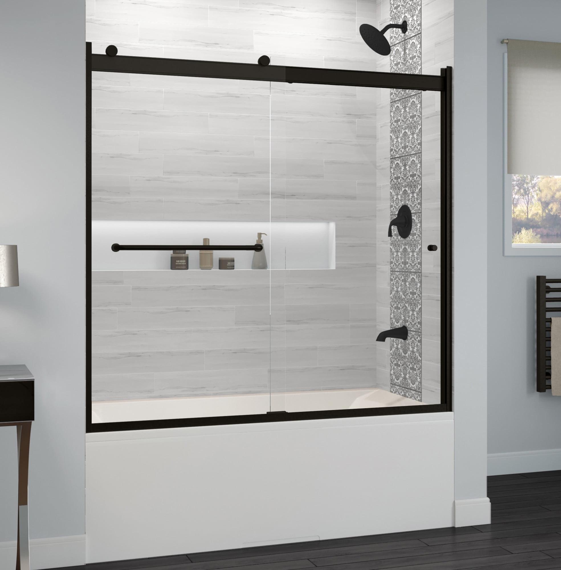 Rotolo 56" W x 57" H Bypass Semi-Frameless Tub Door