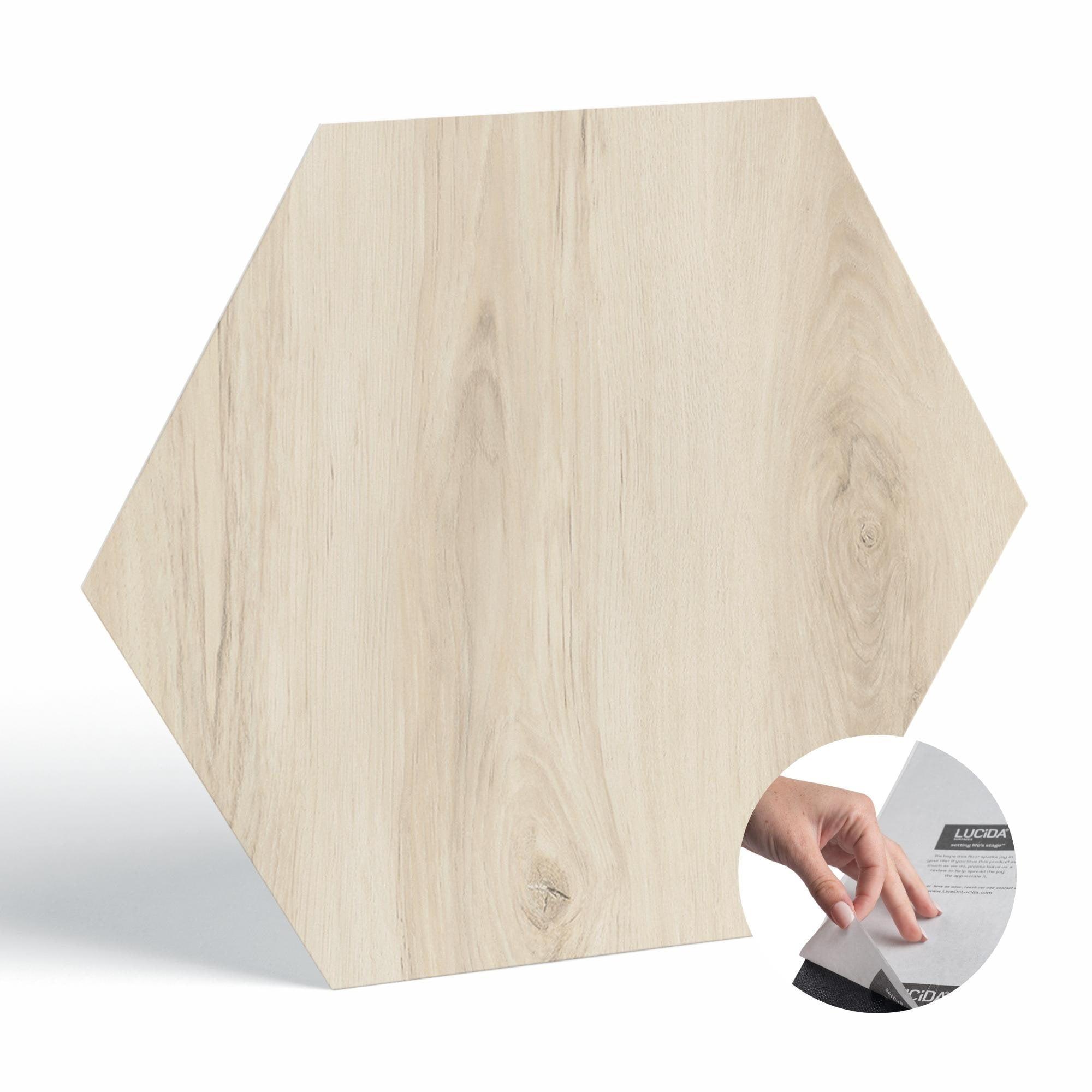 BaseCore Hex Pistachio 12 MIL x 5.75 in. W Waterproof Peel and Stick Vinyl Plank Flooring (21.5sqft/case)