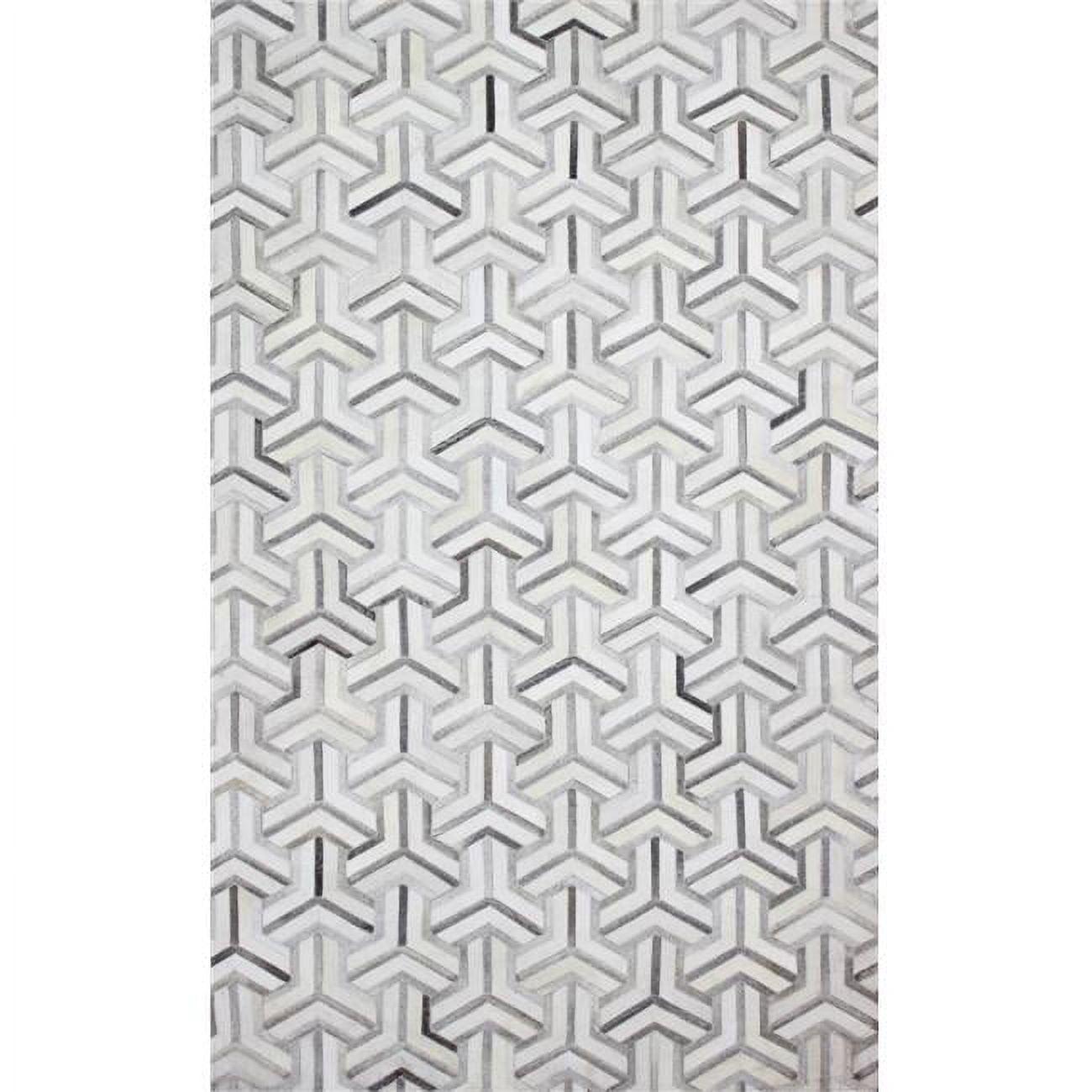 Darya Home Cowhide Geometric Indoor Rug