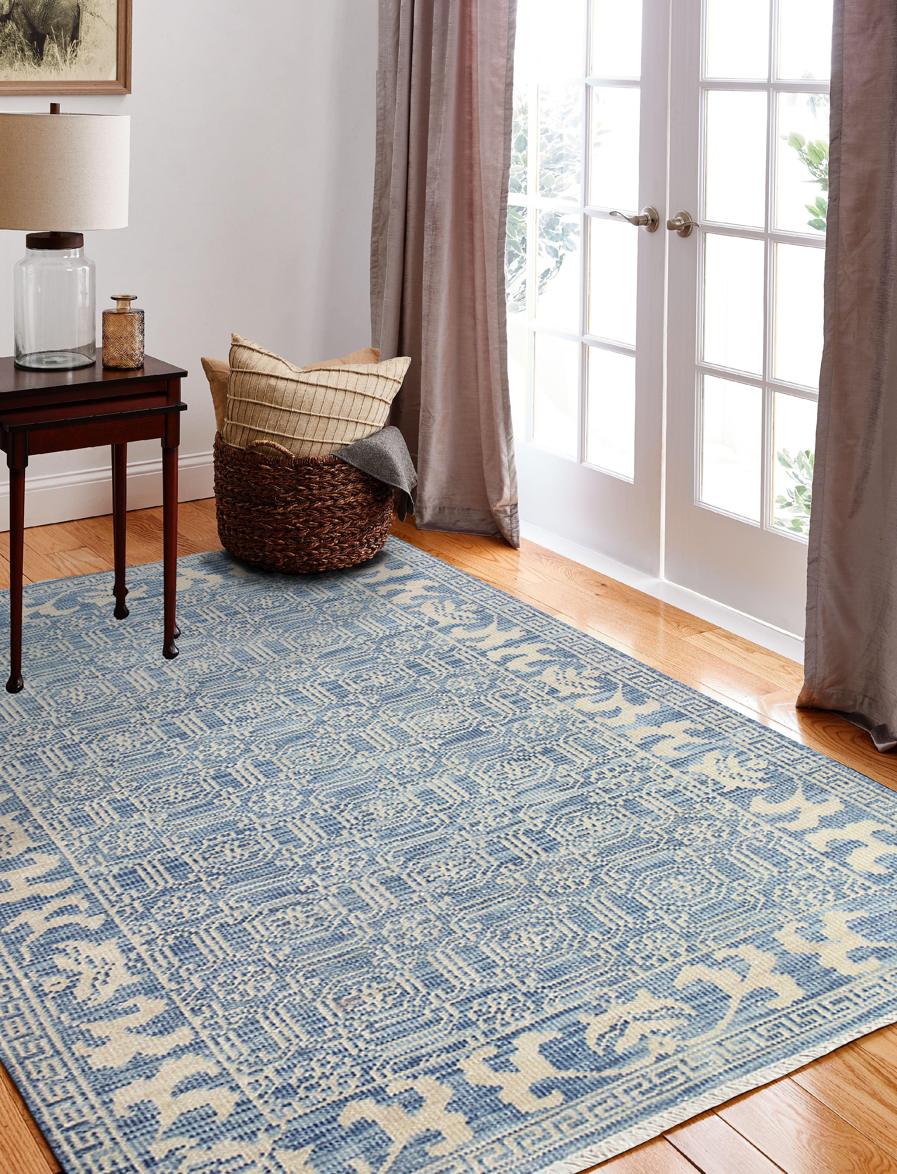 Addie Wool Denim/Cream Rug