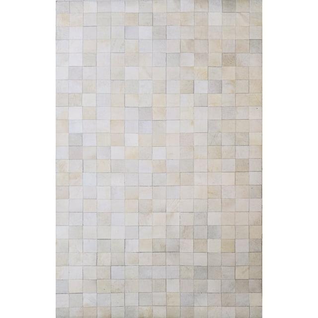 Bashian H112-CA-8X10-H44 8 x 10 ft. Santa Fe Contemporary Leather Hand Stitched Area Rug, Camel