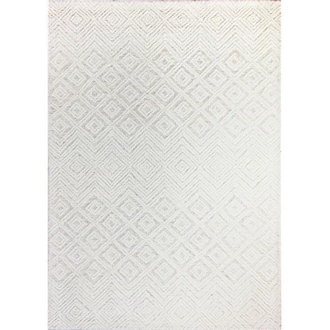 Bashian Naana Area Rug White 5' X 7'6"