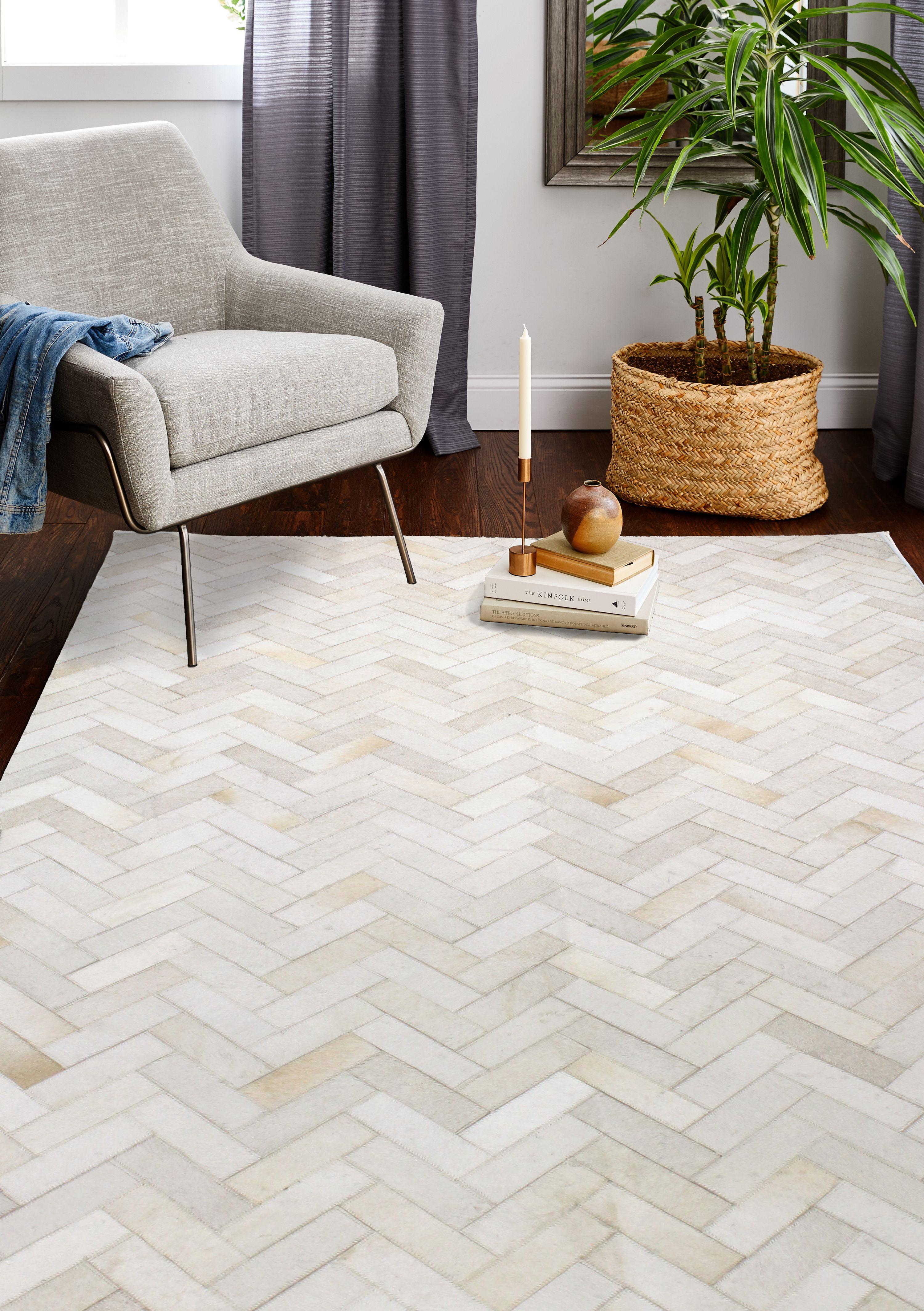 Leather Chevron Rug