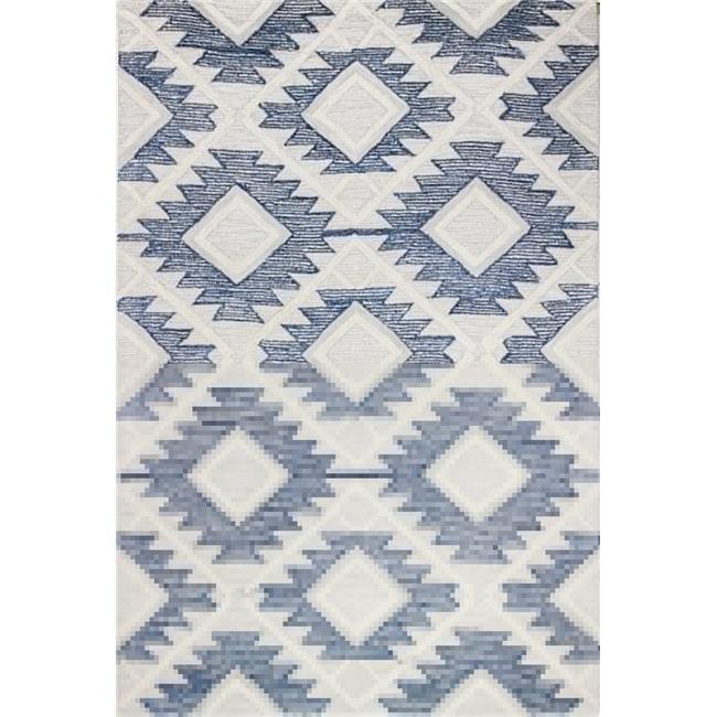 Venezia Transitional 100 Percent Wool Hand Tufted Area Rug - Beige & Blue - 2 ft. 6 in. x 8 ft.
