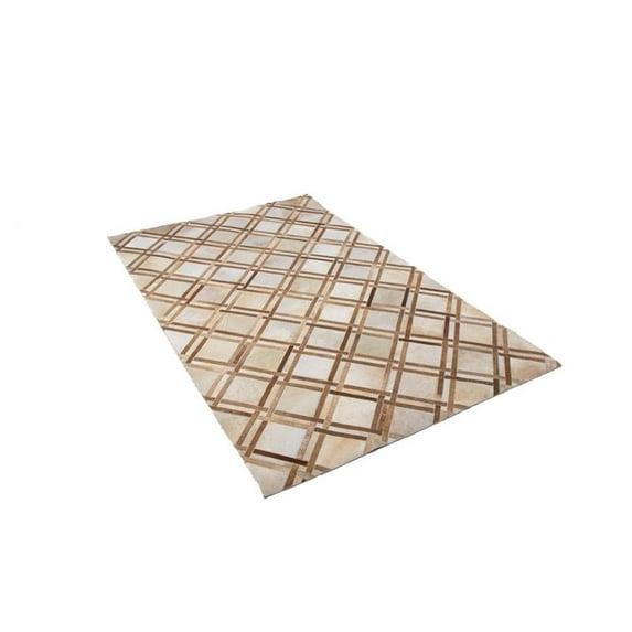 Hide Leather Camel Area Rug