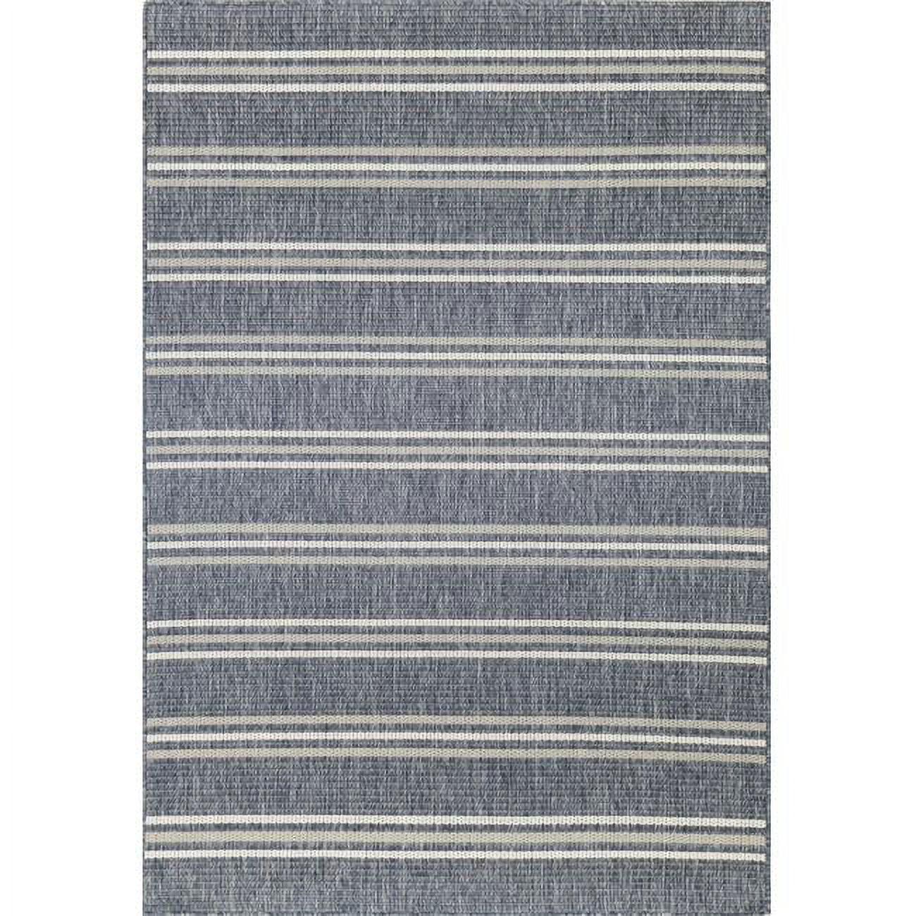 Serenity Gray 9' x 12' UV-Protected Stain-Resistant Synthetic Rug