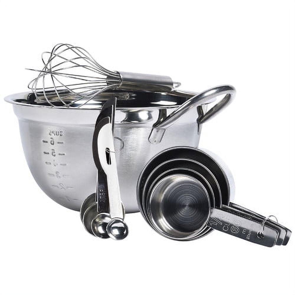 Basic Essentials Basic Essentials Prep And Tools 10 -Piece Stainless Steel Measuring Cup And Spoon Set